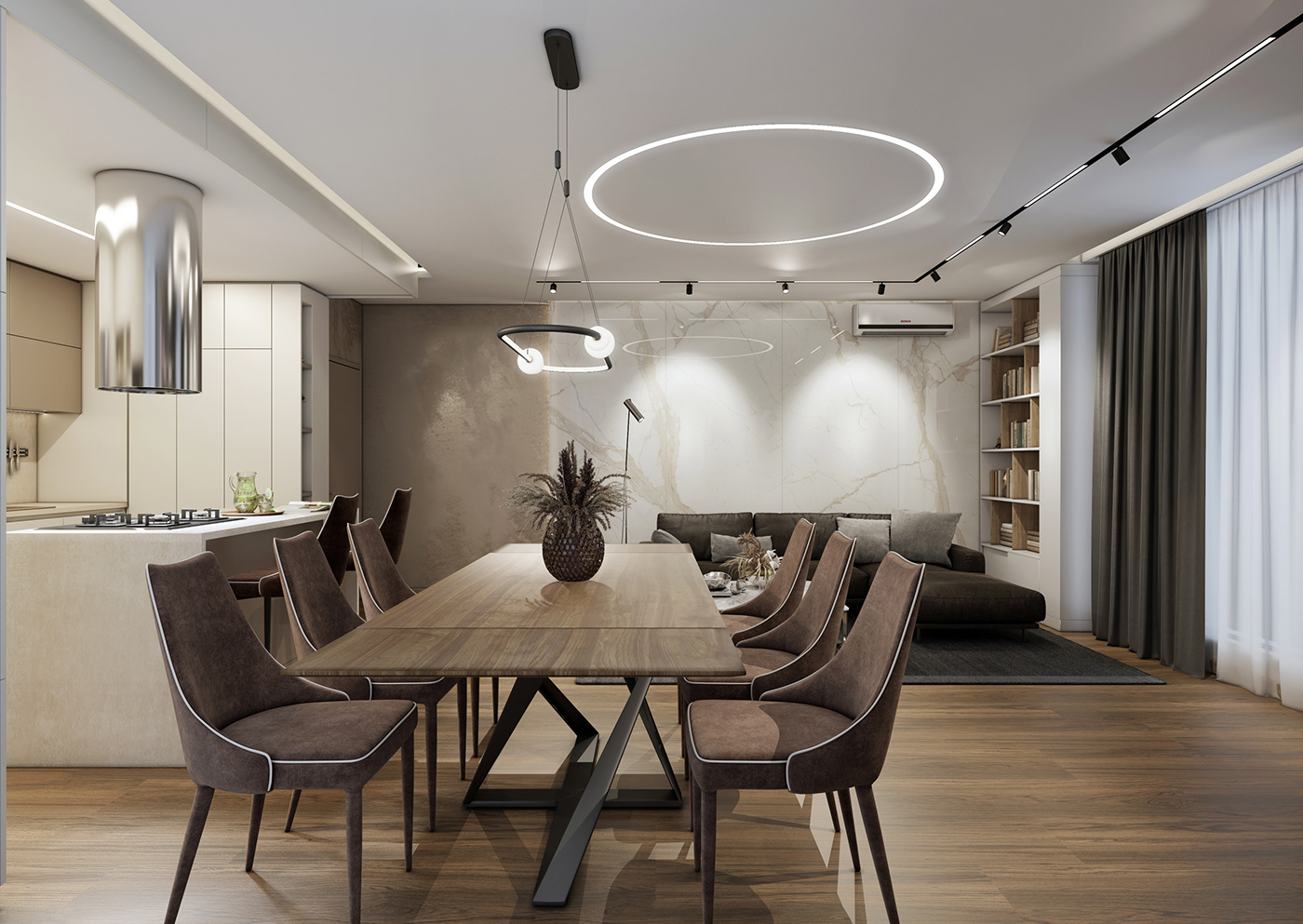 3D architecture contemporary Interior interior design  modern Render visualization vray