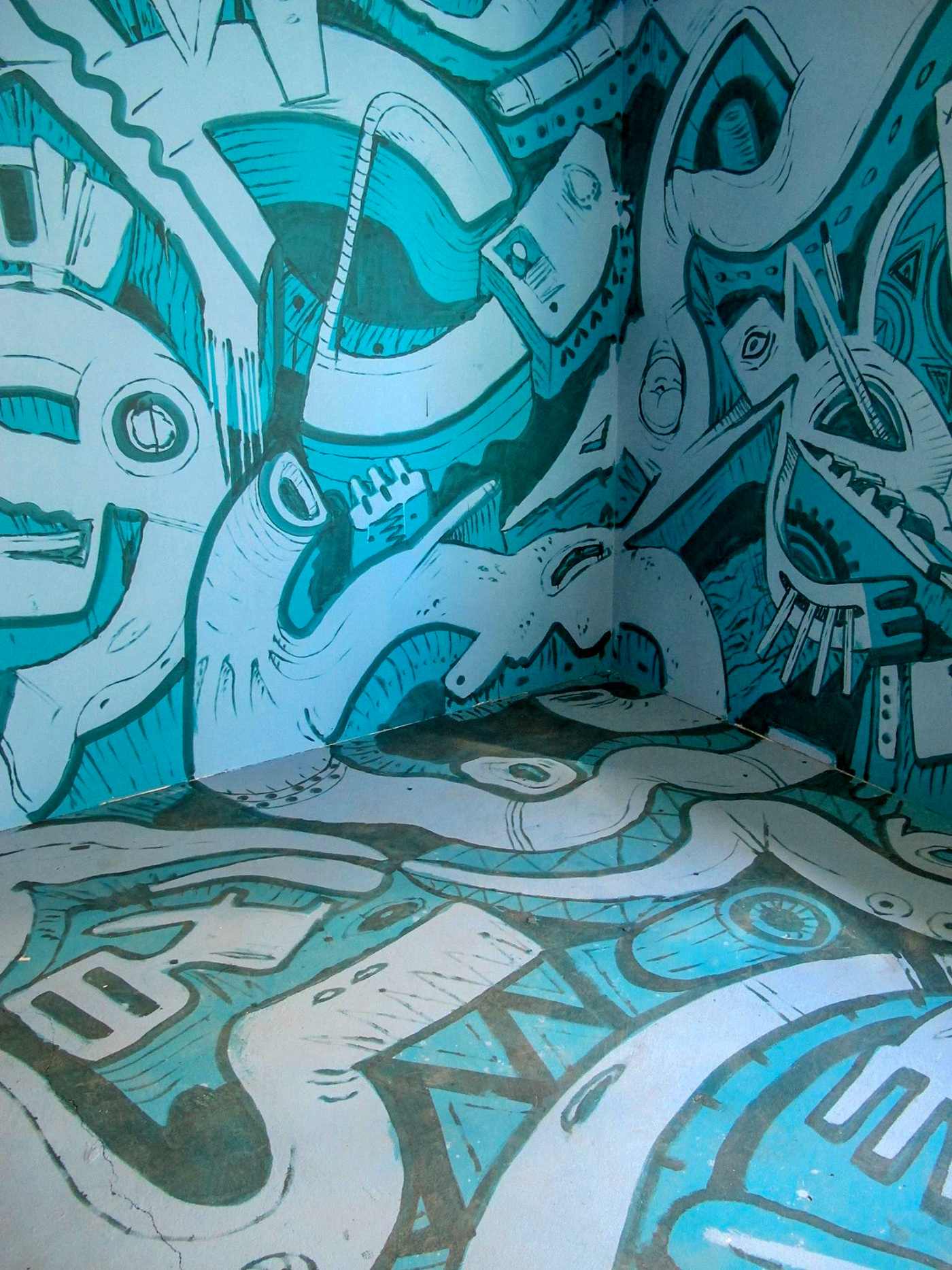 Street Art  wall design Mural interior mural urban art Graffiti painting   Mots pattern Mural Painting