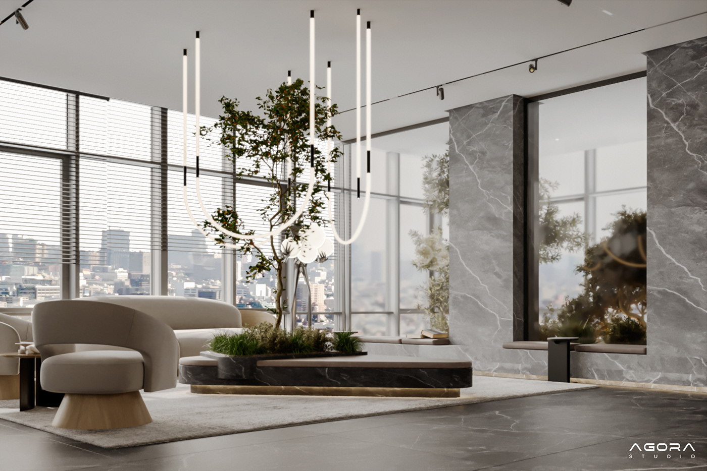 interior design  Render visualization 3ds max vray archviz 3D corona Office modern