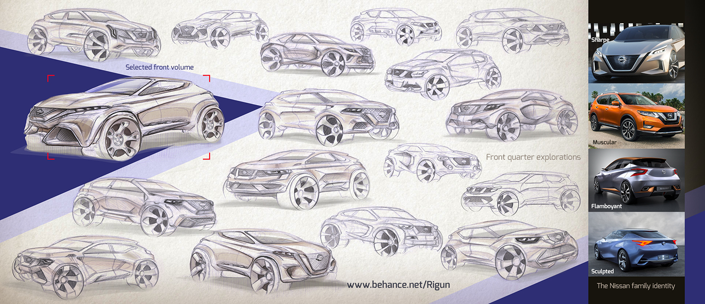 concept car Concept SUV Nissan suv Car Interior CONCEPT INTERIOR sketch