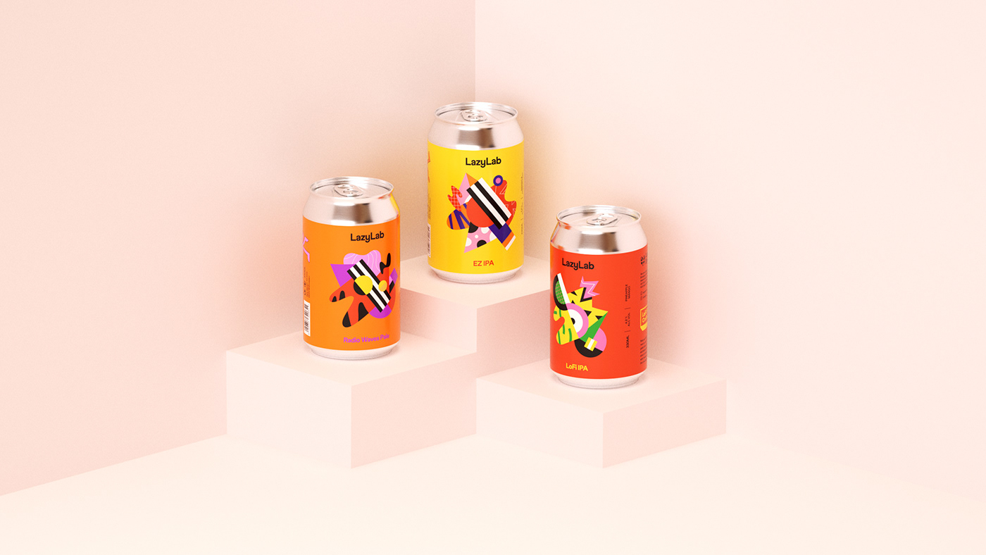abstract beer brand brewery craft beer identity ILLUSTRATION  minimal motion Packaging