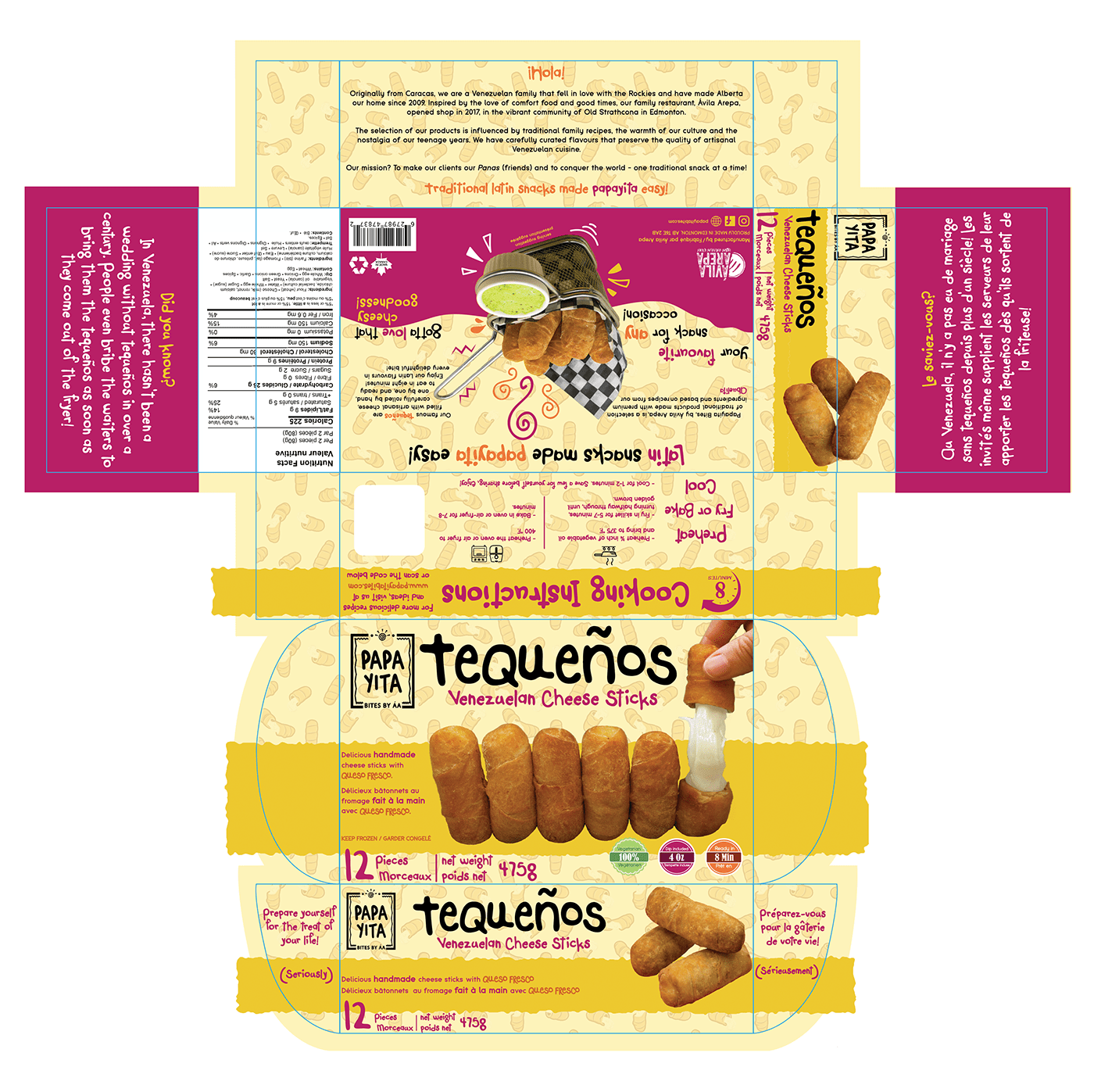 food illustration latin food latino Packaging packaging design tequeños Venezuelan Food venezuelan food art venezuelan illustration 