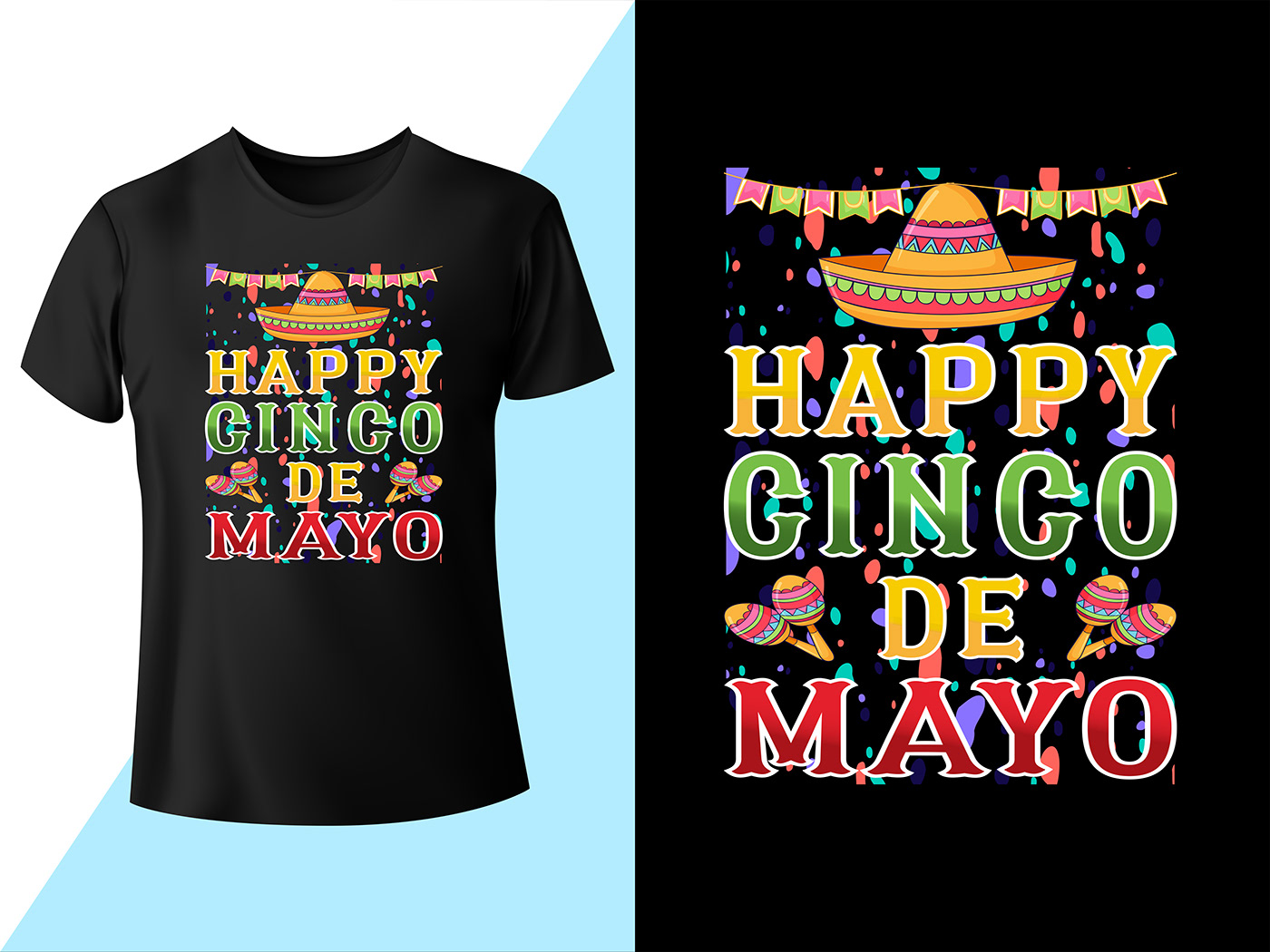 cinco de mayo mexico Mexican Cinco De Mayo T-shirt typography   Graphic Designer adobe illustrator t-shirt Cinco De Mayo t shirts vintage tshirt