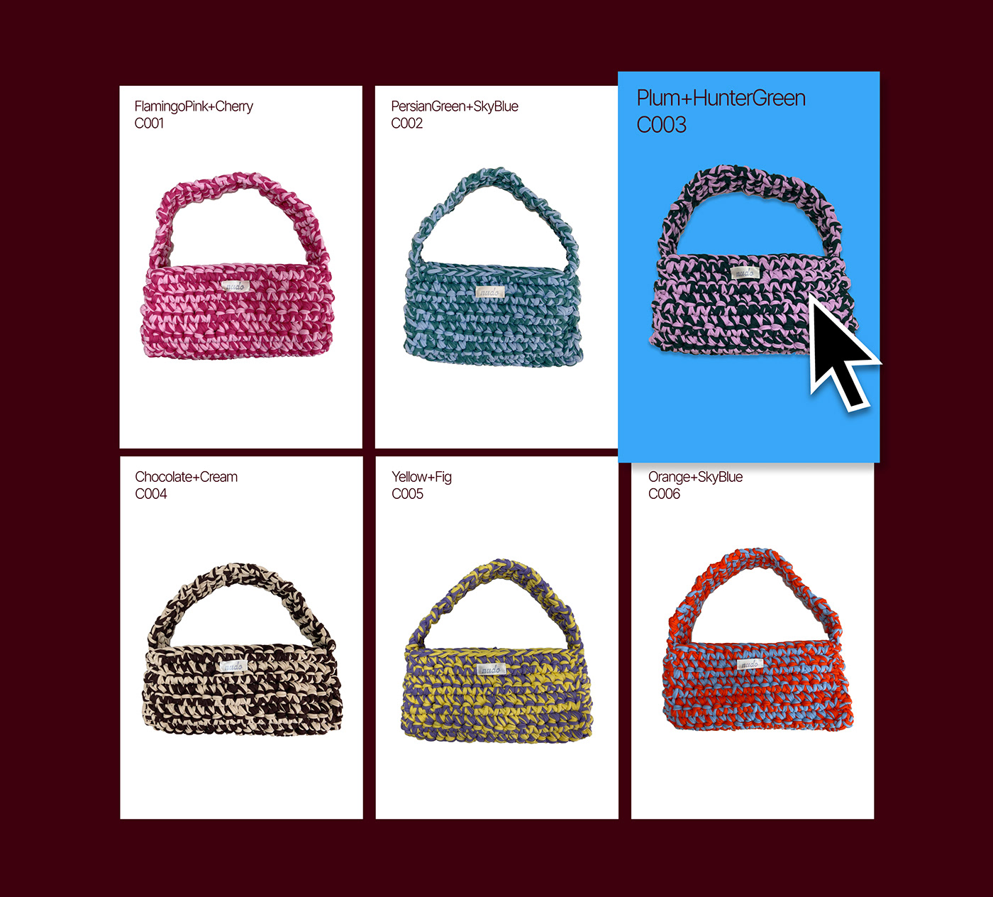 bags Brand Design brand identity branding  crochet graphic design  identity Logo Design visual visual identity