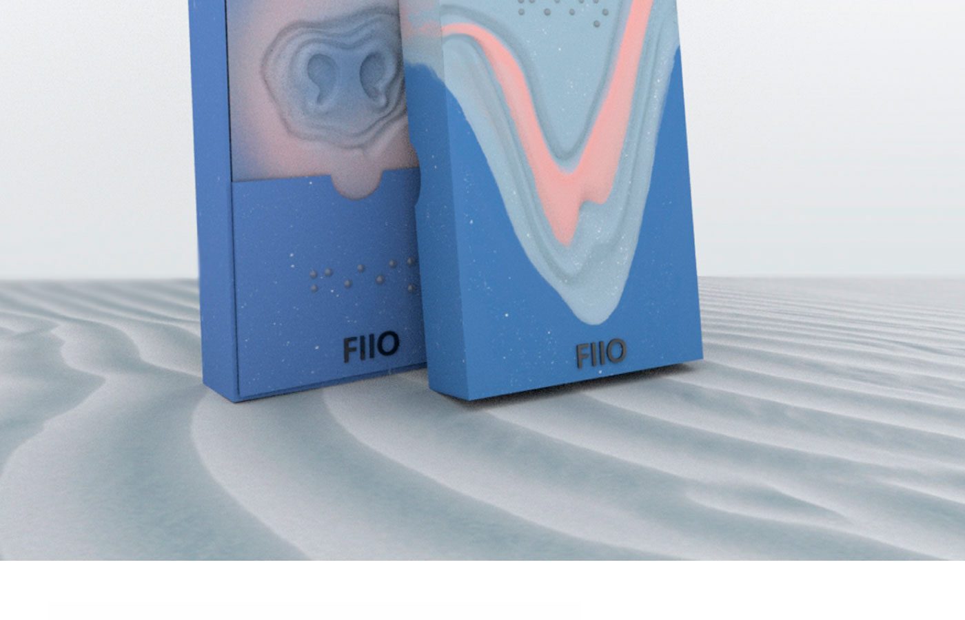 box design Digital Art  earphones FiiO ILLUSTRATION  music package packaging design Procreate