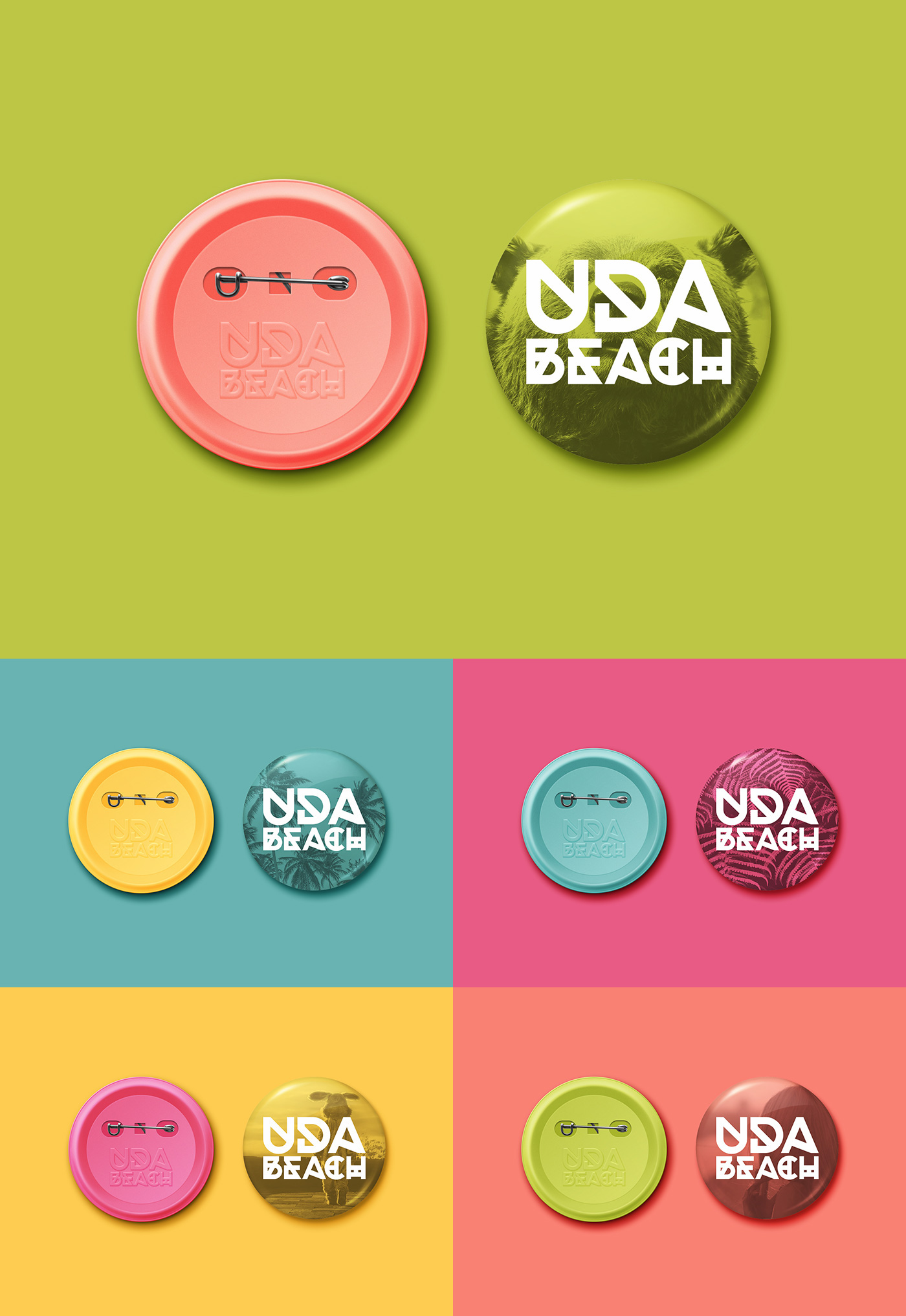 uda beach summer festival electronic music brand logo Logotype poster magazine newspaper cube frames color fresh Business Cards