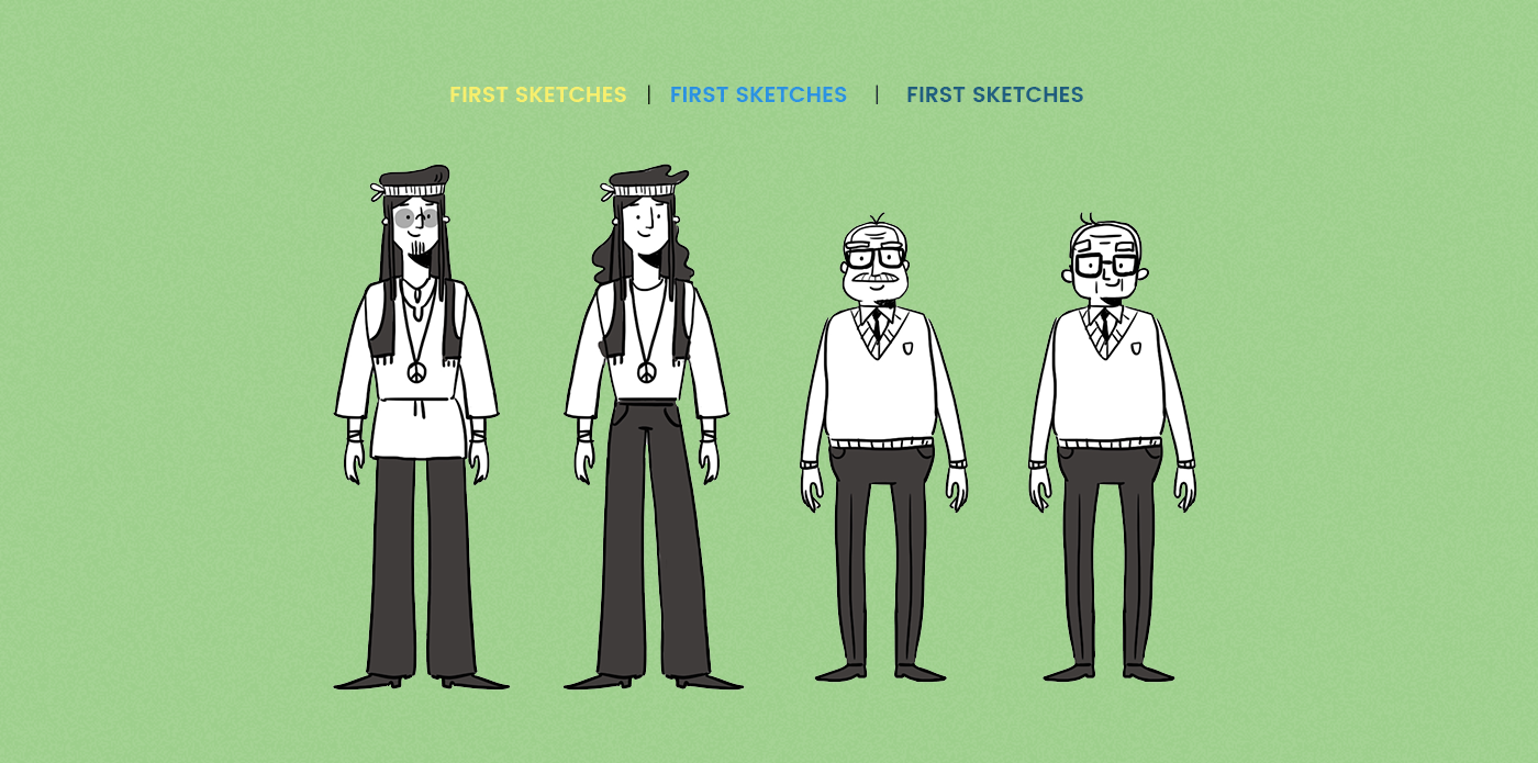 redwood gif animation  motion graphics  characters ILLUSTRATION  explainer hippie