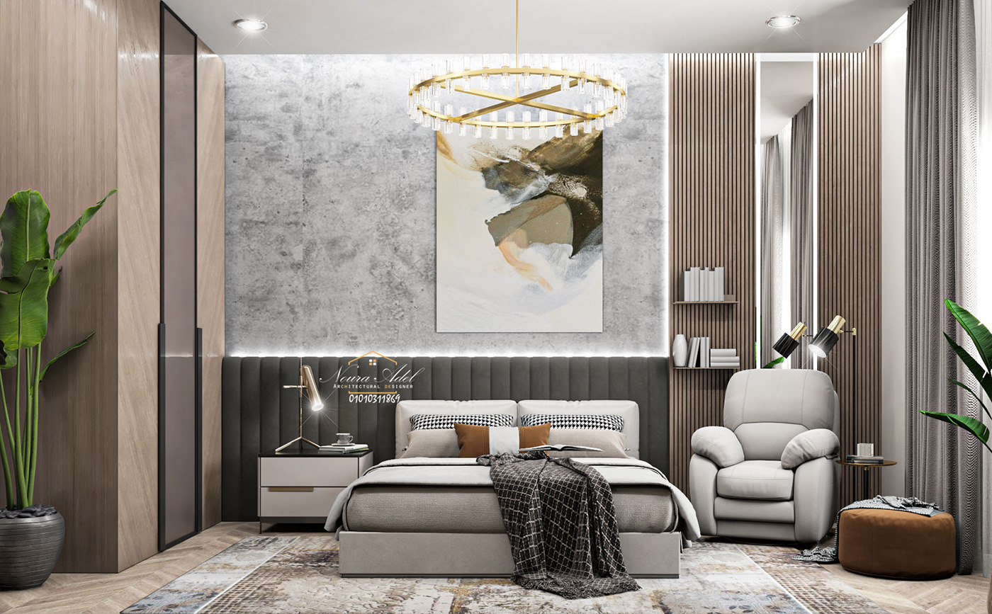 3D 3ds max architecture bedroom boyroom interior design  modern Render visualization vray