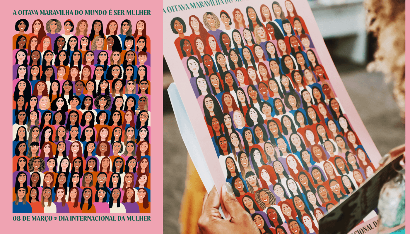 women 8m women's day digitalart ILLUSTRATION  poster portraitillustration