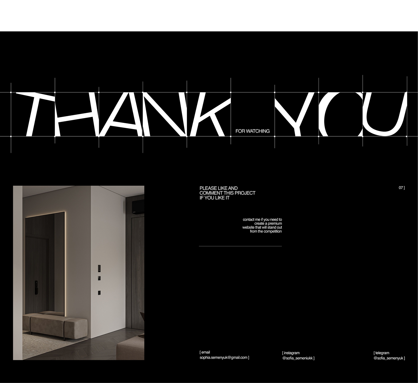 architecture premium luxury interior website modern minimalist UI/UX landing page