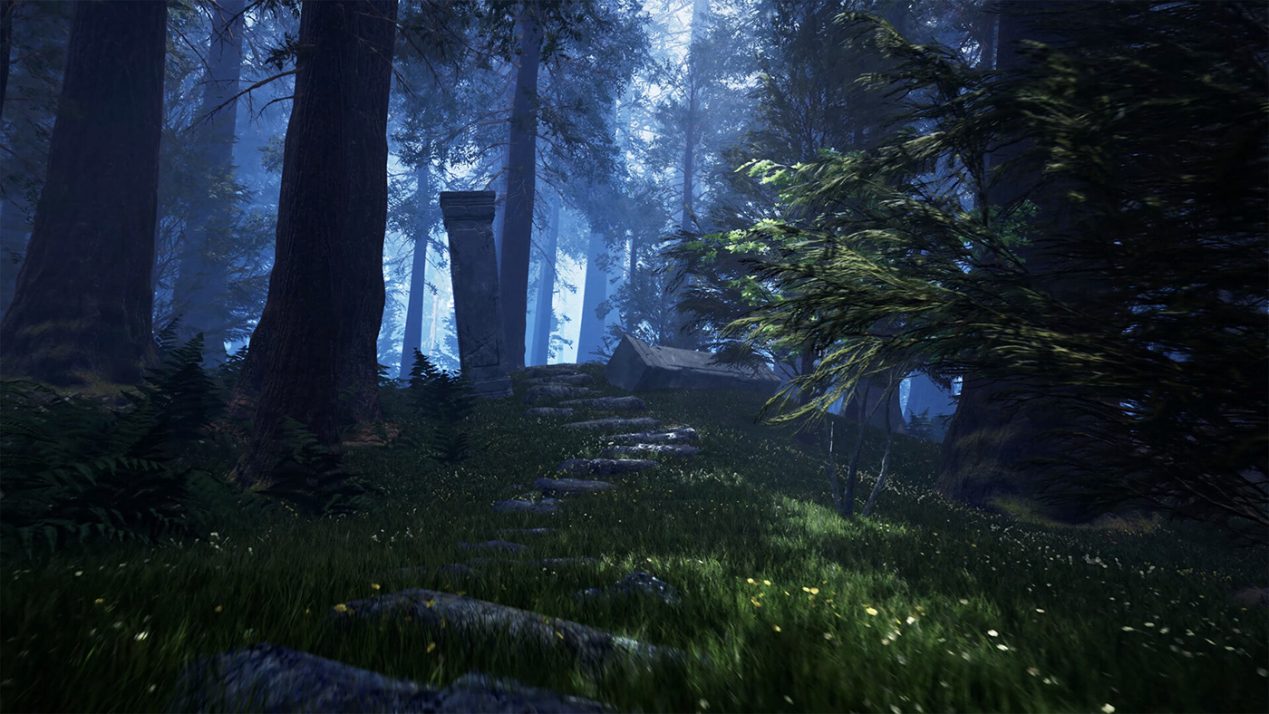 3D blender Unreal Engine 4 3d art forest horrible