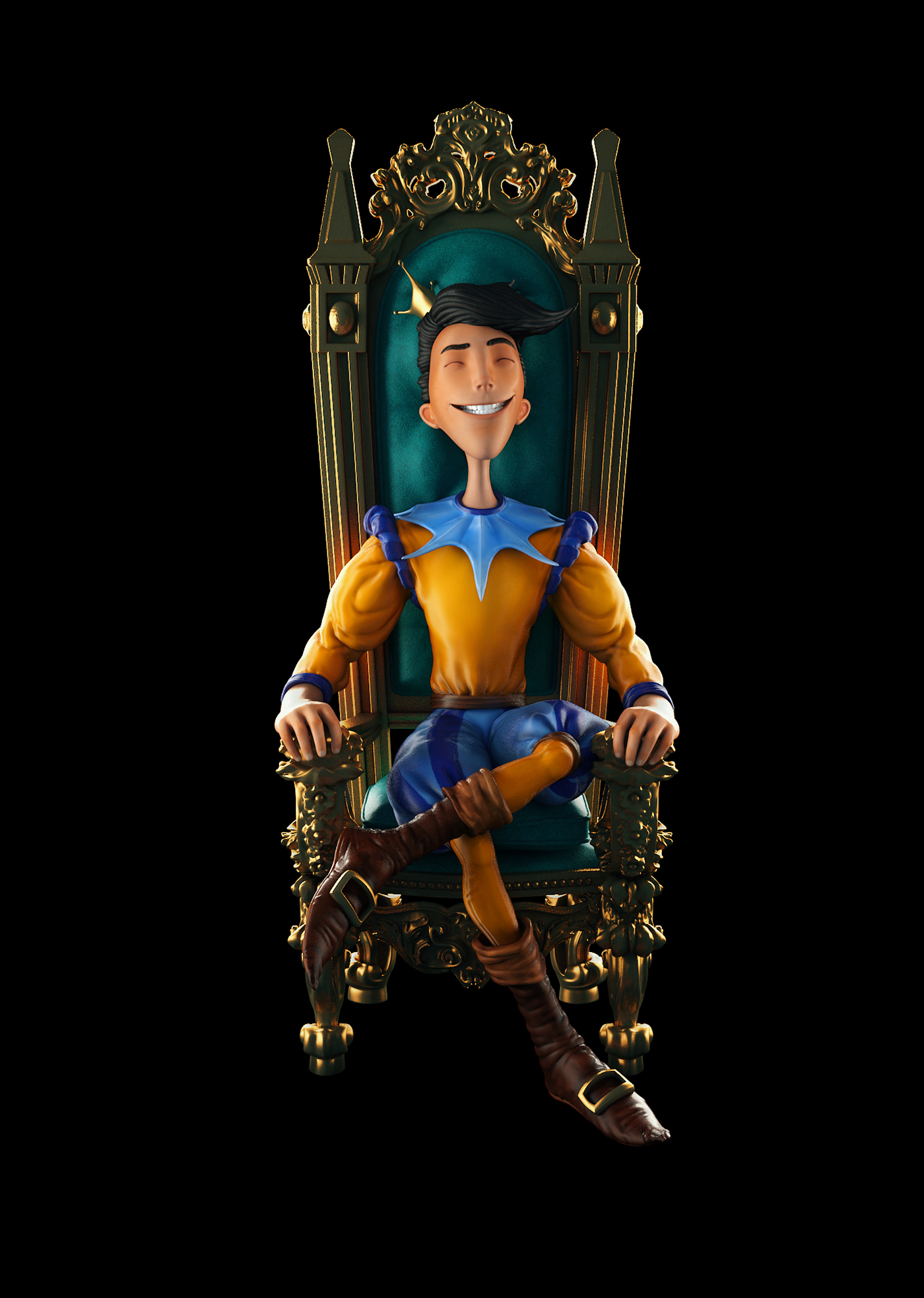 3D CGI sleeping prince