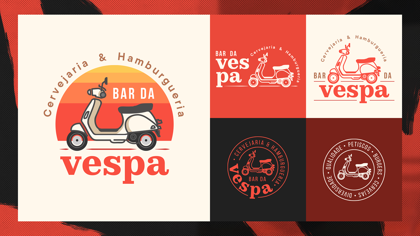 bar beer branding  cerveja artesanal identidade visual lelahta logo moto porto alegre vespa