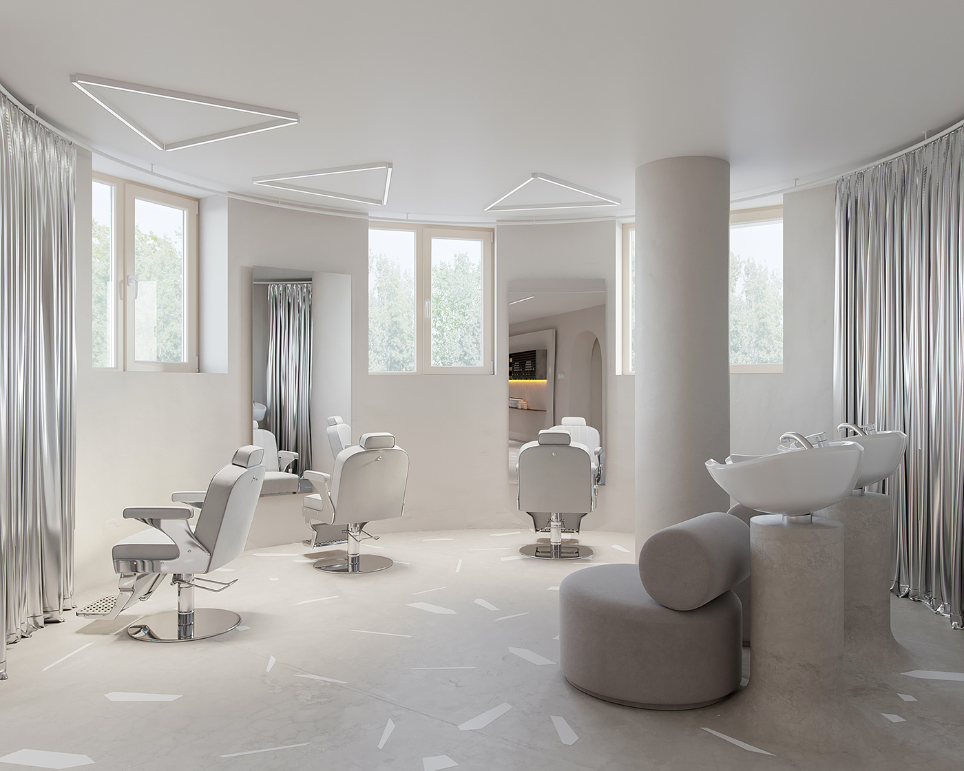 3dsmax architecture beauty beauty salon design Fashion  interior design  makeup model visualization