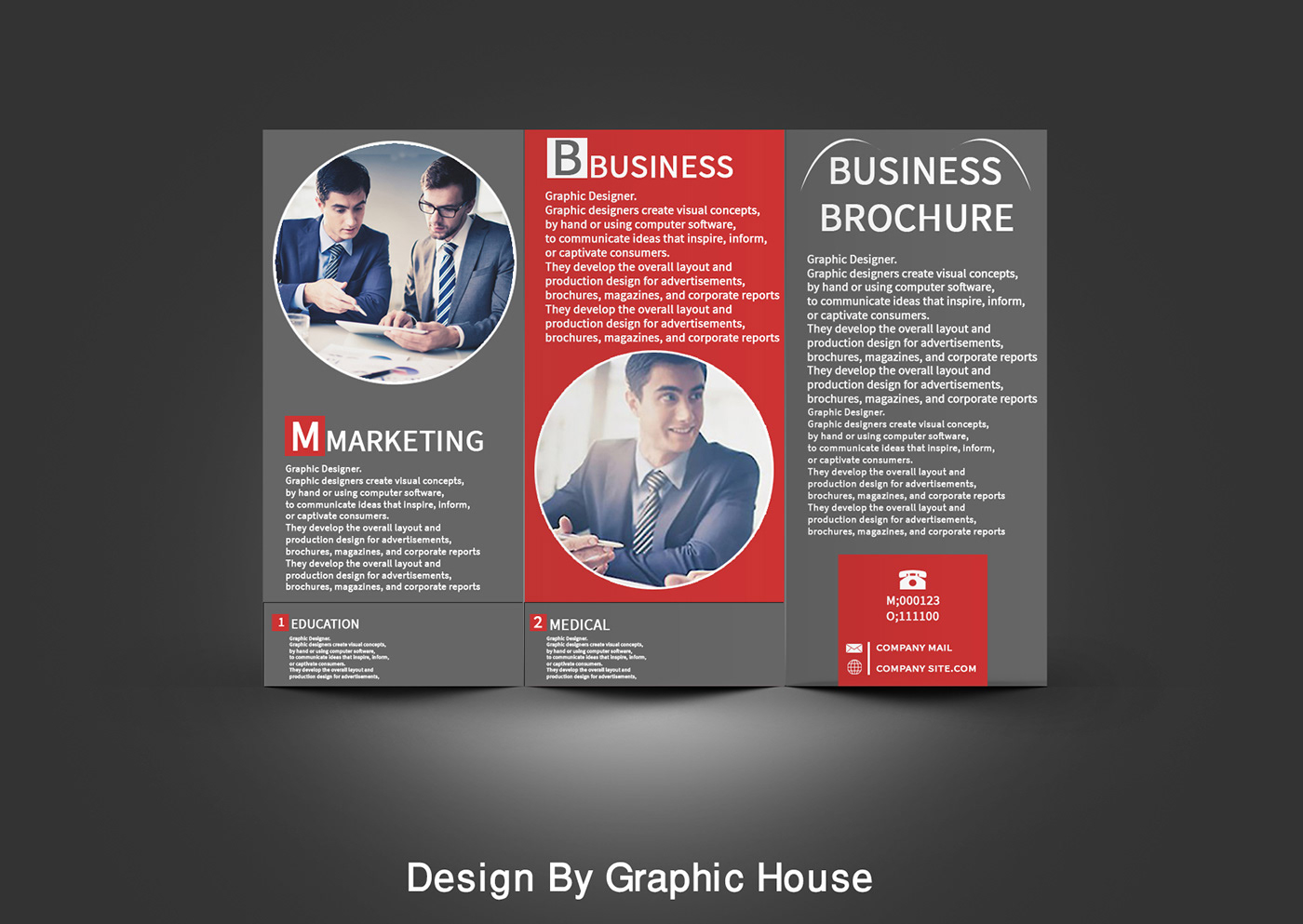 brochure modernbusinessbrochure adobephotoshop art design beha Printing brochure layout Brochure Design Ideas graphic house