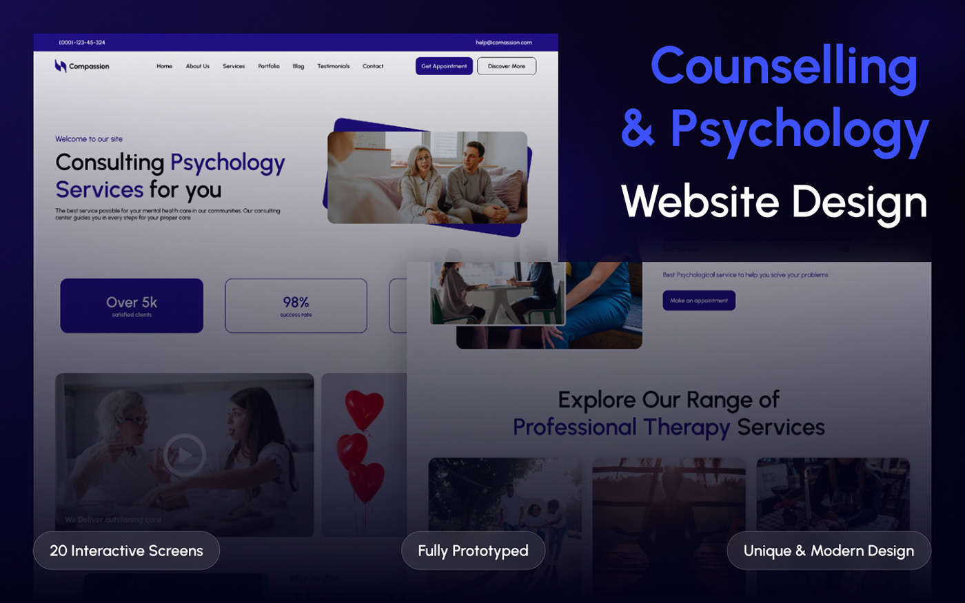 website design for counseling services