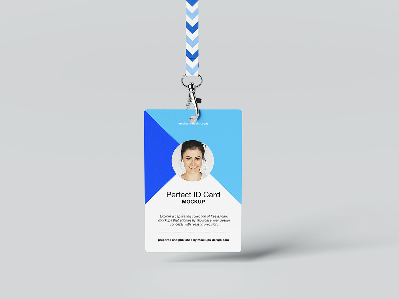 ID card Mockup badge logo brand template psd download