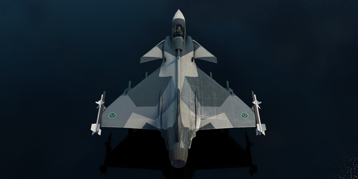 Vehicle 3D Fighter Aircraft saab gripen 3dmodel fighterjet Jet JAS-39