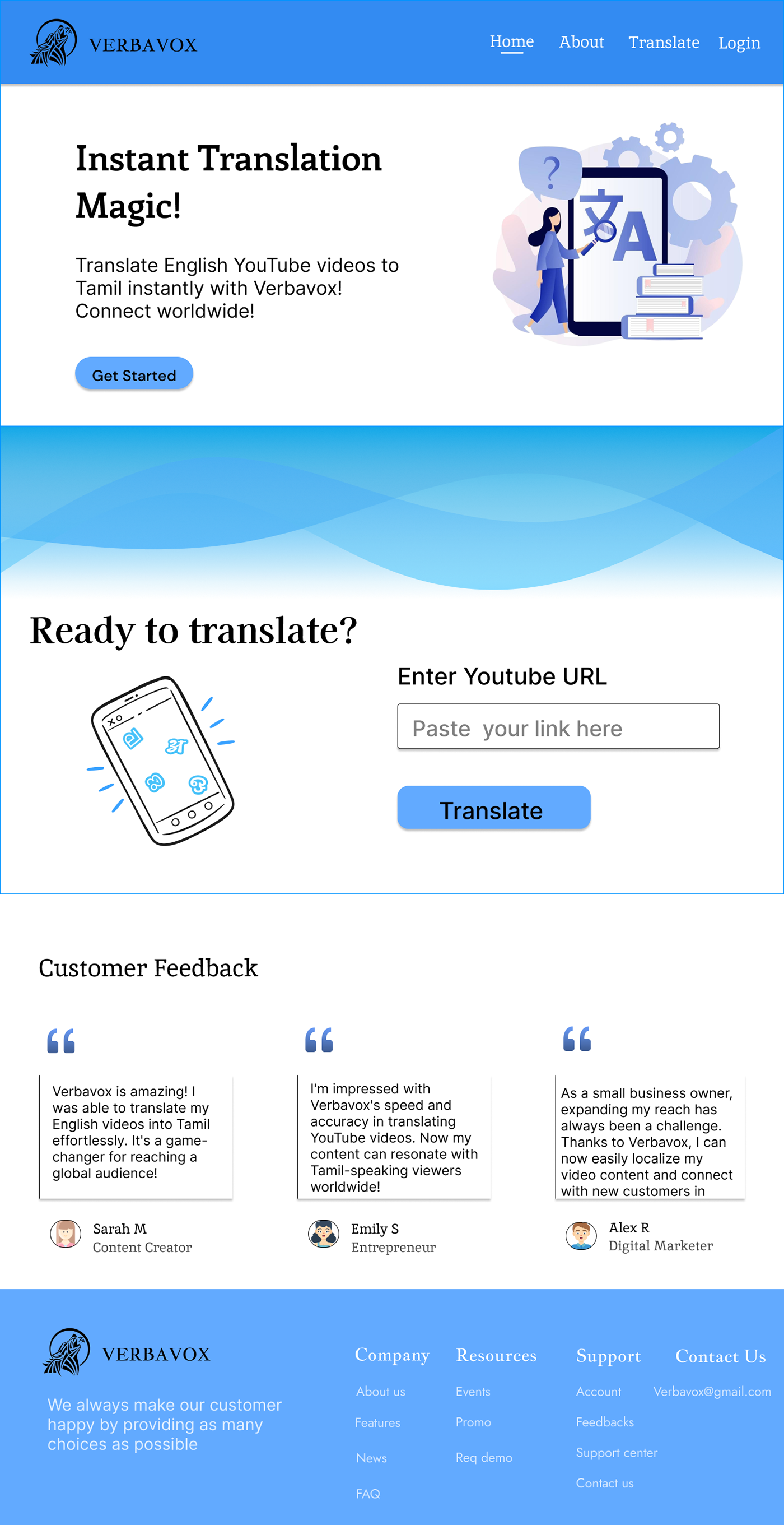 design logo Figma translator UI/UX ui design Web Design  Website user interface translator website