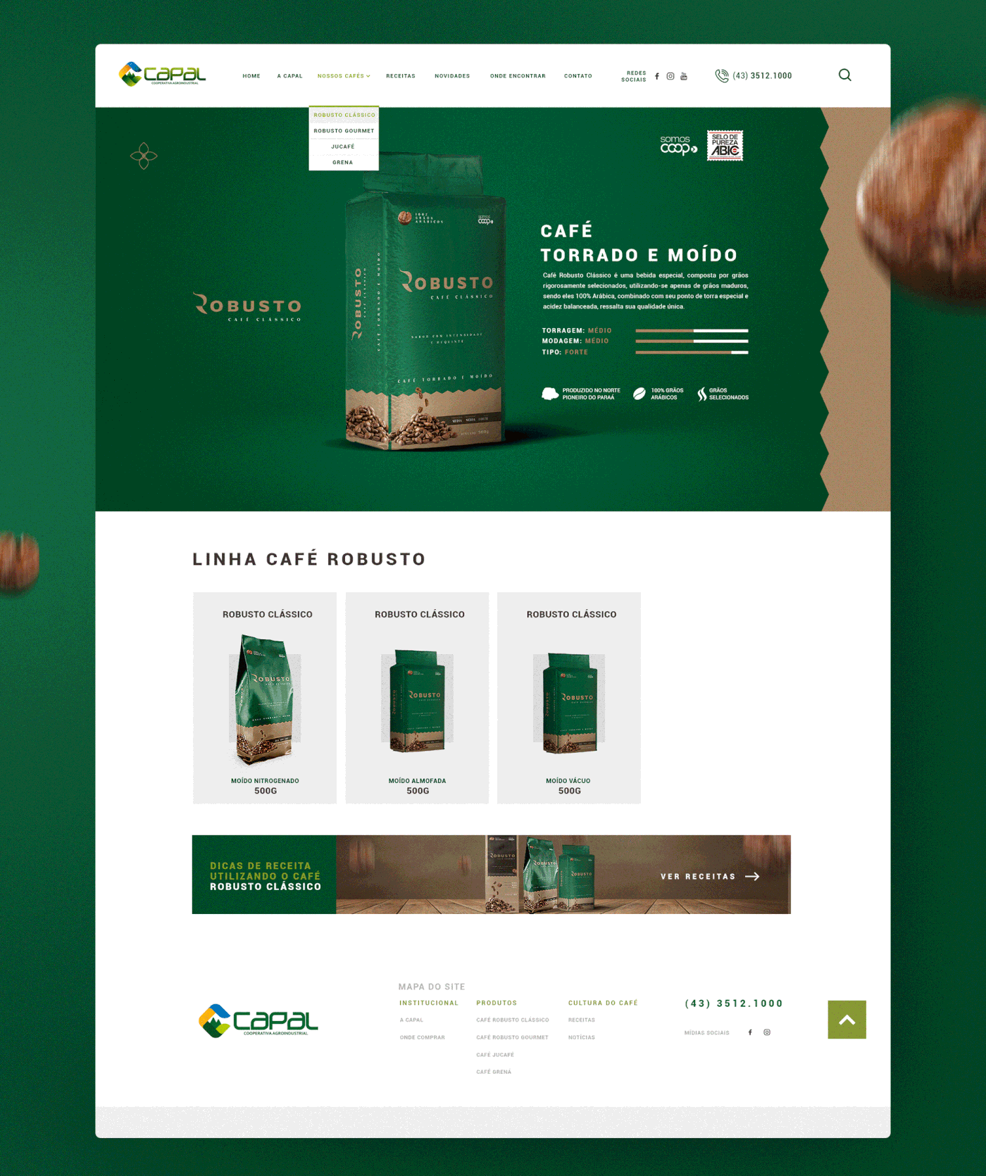 Coffee campo Agro site Website landing page embalagem Cooperativa grãos