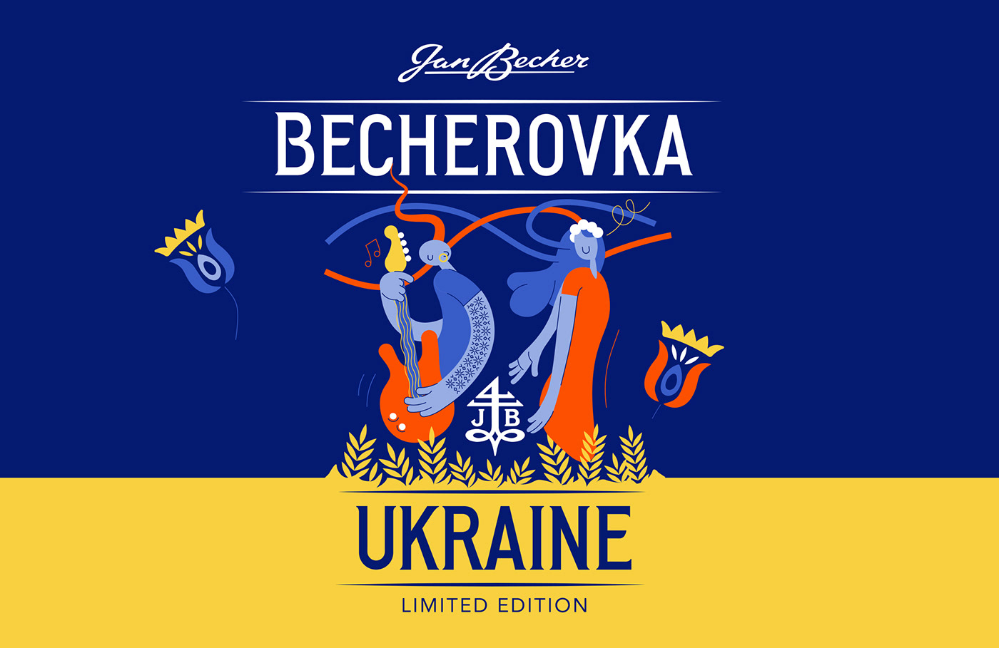 alcohol packaging animation  becherovka bottle design creative illusration Independence label design packaging design ukraine