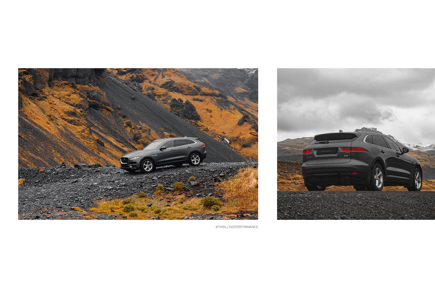 jaguar car Automotive Photography Landscape RoadTrip suv iceland Offroad Europe art direction 