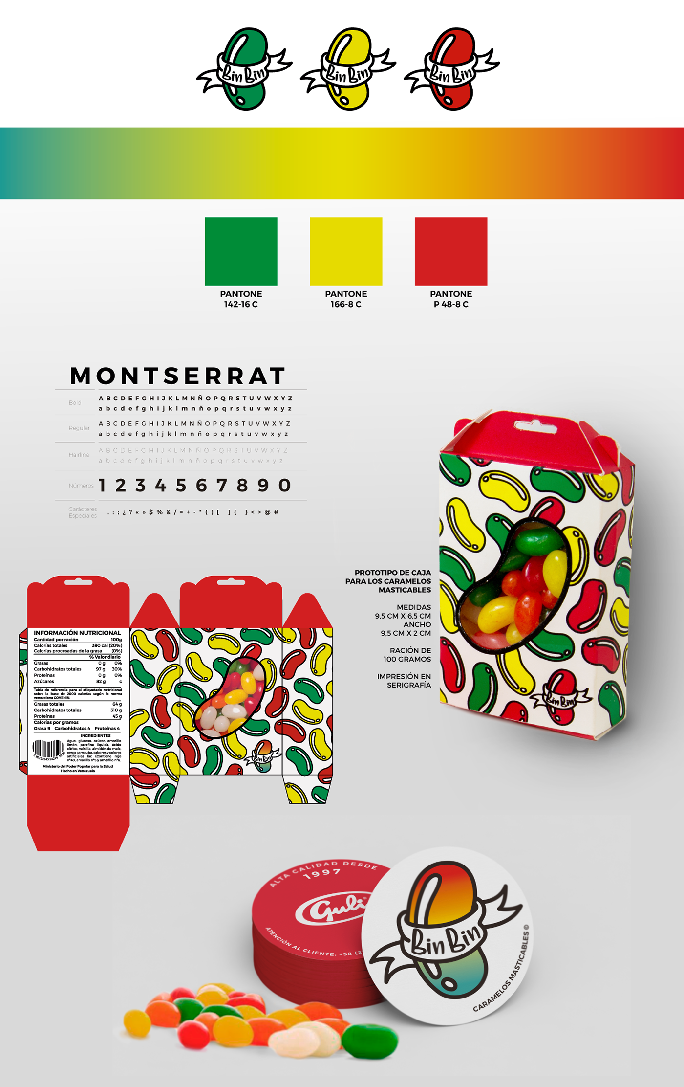 bin bin Packaging Candy animacion branding  Serigraphy screen printing
