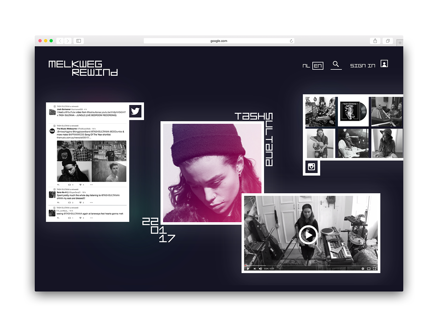Webdesign music interactive design Webdesign UI/UX music