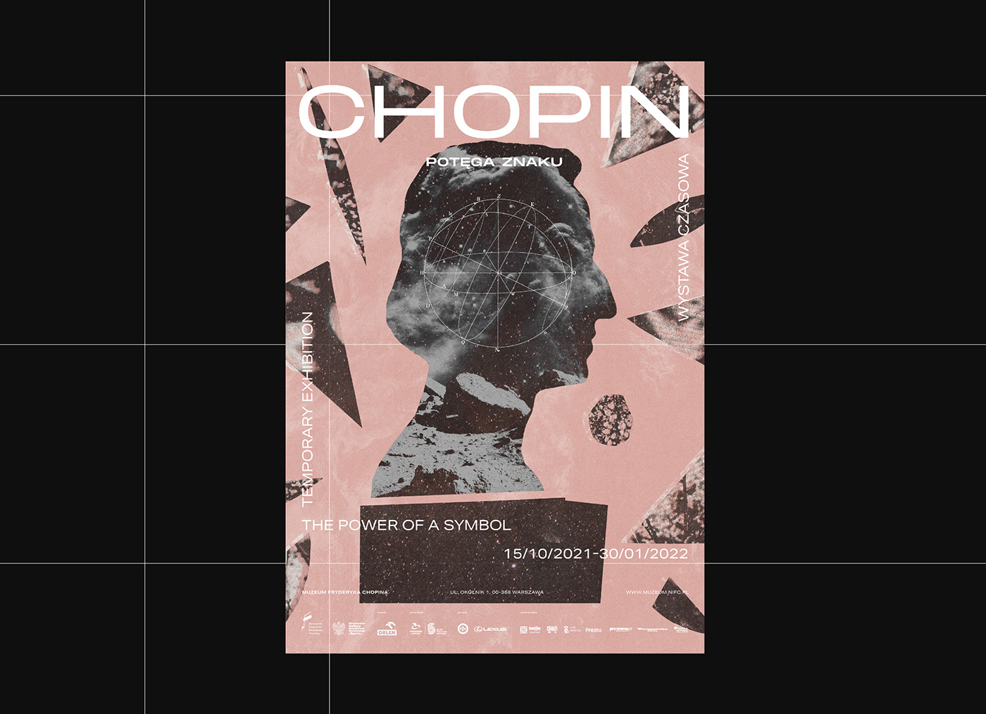 artwork Chopin collage museum music poster Poster Design typography   visual identity