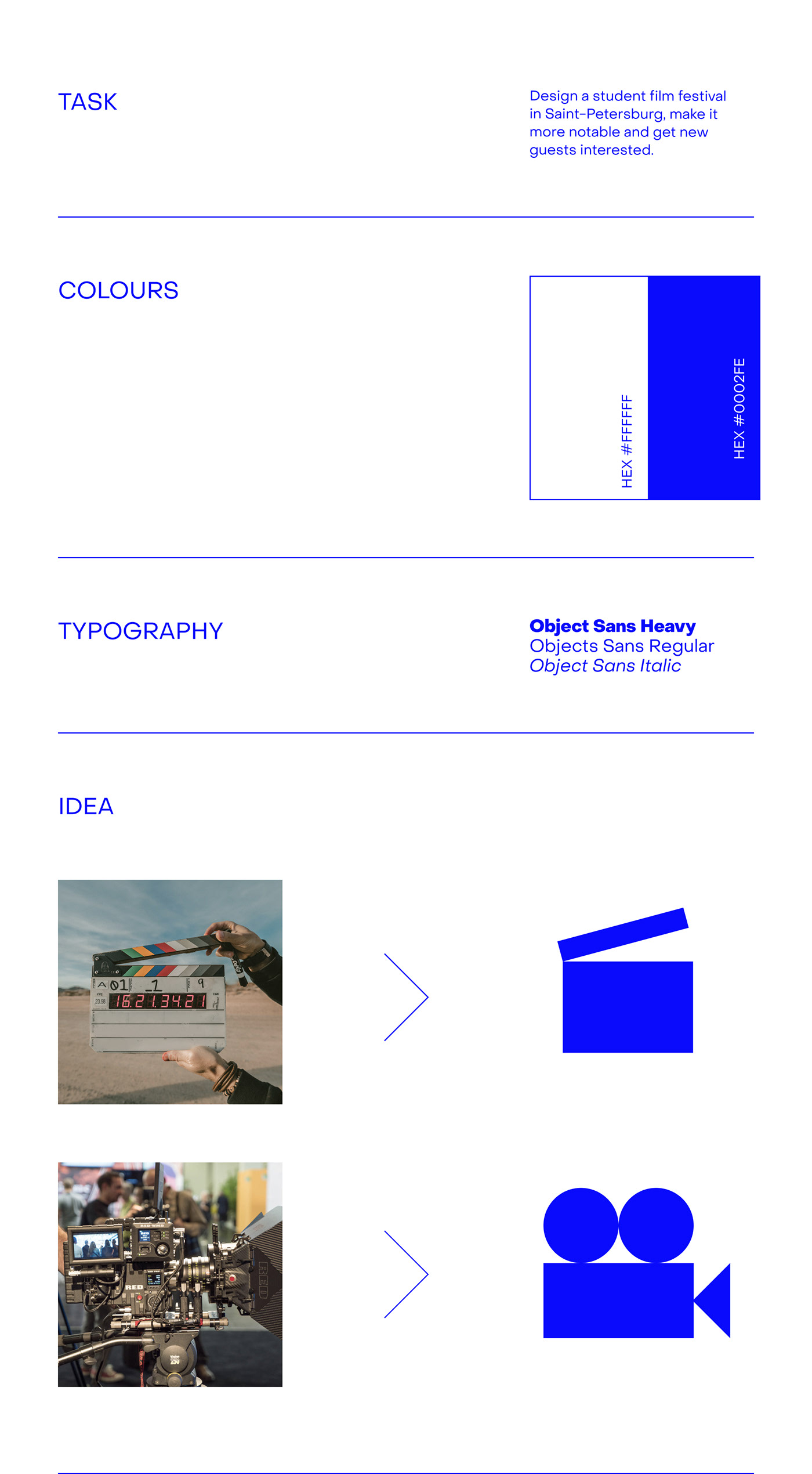 blue color design Event festival Film   geometric simple visual identity