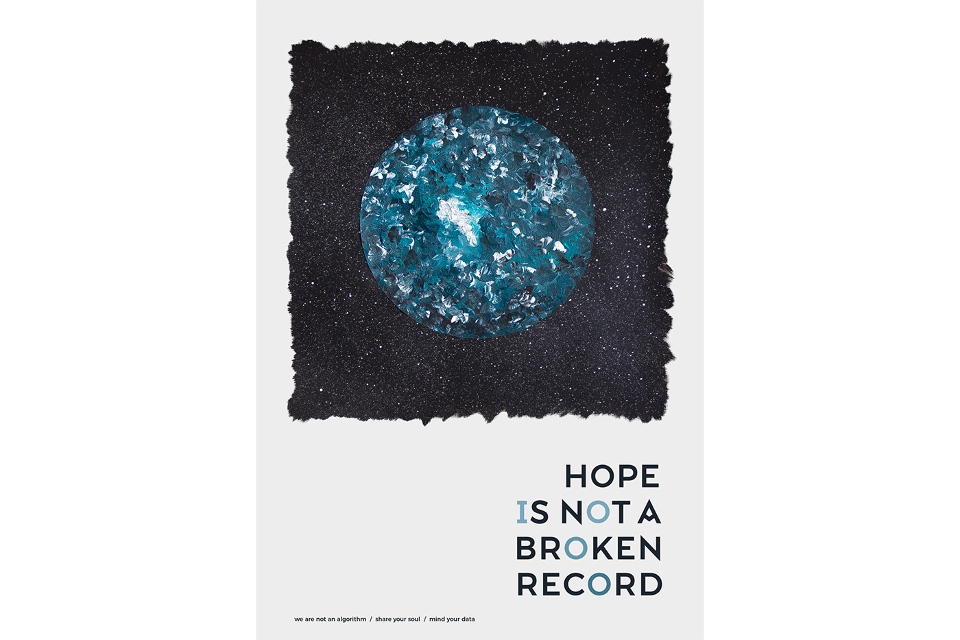blue Coronavirus future geometric hope poster Space  stars typography  