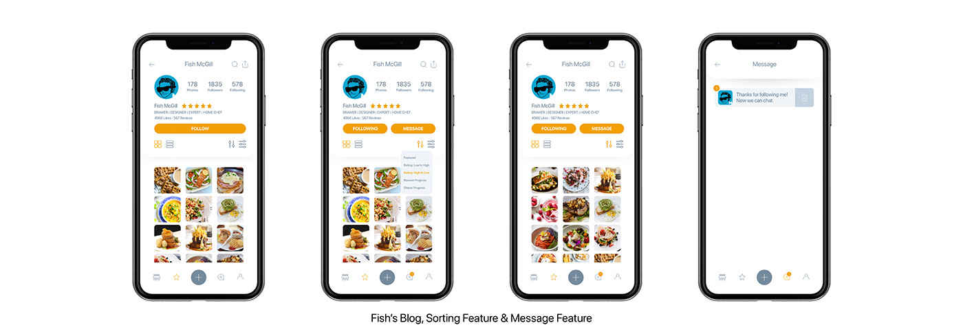 recipe Interface user interface user experience app Food  UI ux cook design