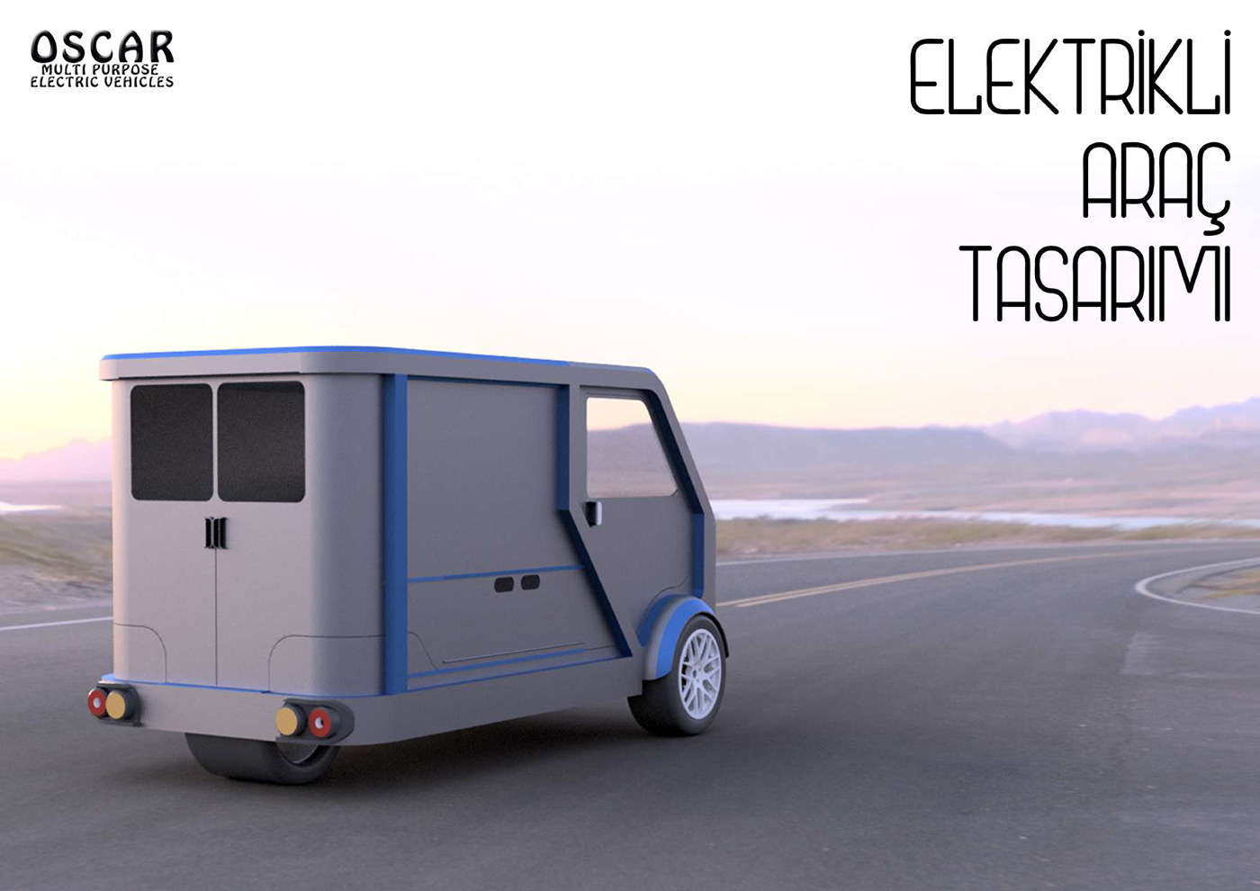 electric vehicle elektrikli araç endüstriyel tasarım graduatıon project industrial design  Mezuniyet projesi product design  Taşıyıcı Araç Transportation Car ürün tasarımı
