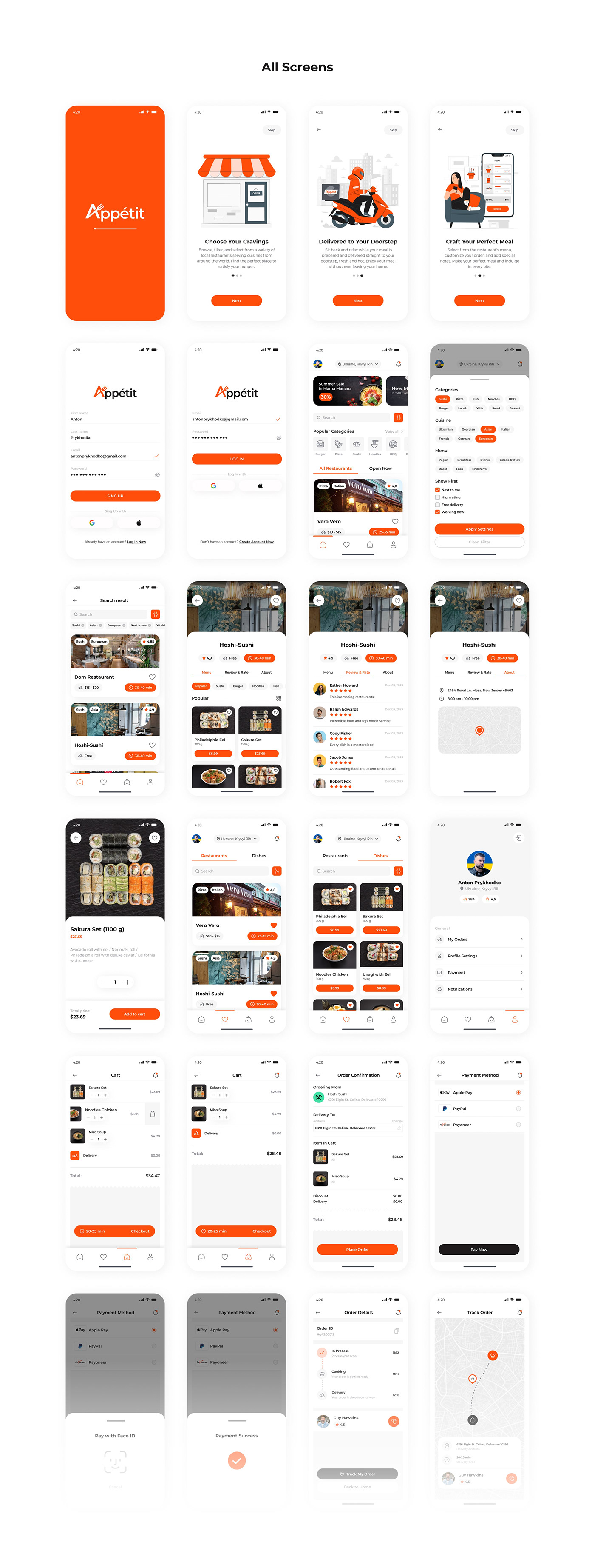 app delivery digital Food  Mobile app restaurant UI UI/UX user interface ux