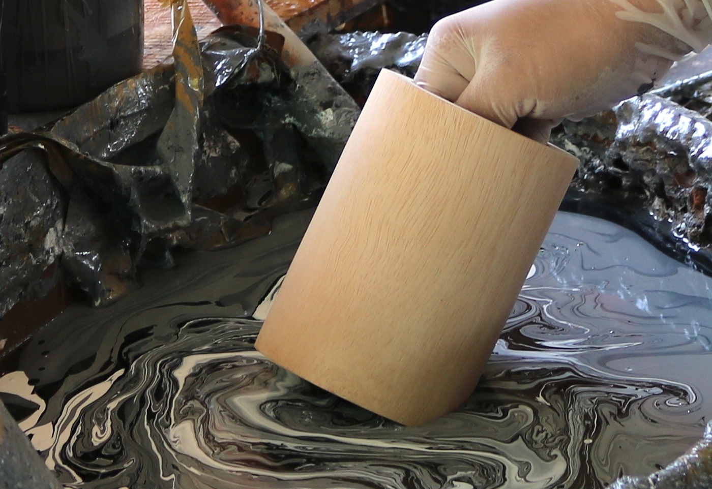 anczelowitz carved wood devor Paiting finishing surface handmade craft design