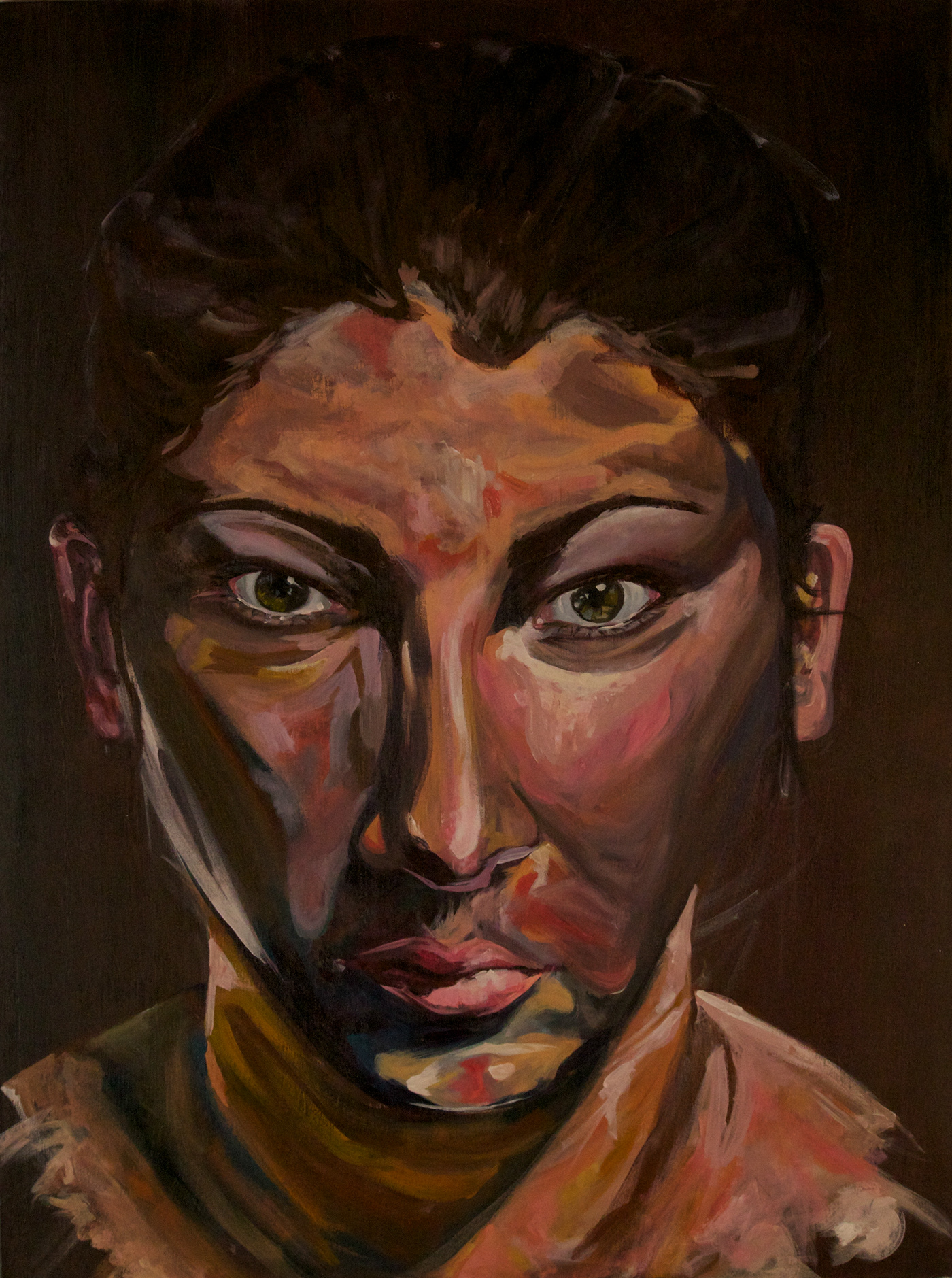 acrylic on canvas acrylic painting arcylic artwork fine art painting   self portrait