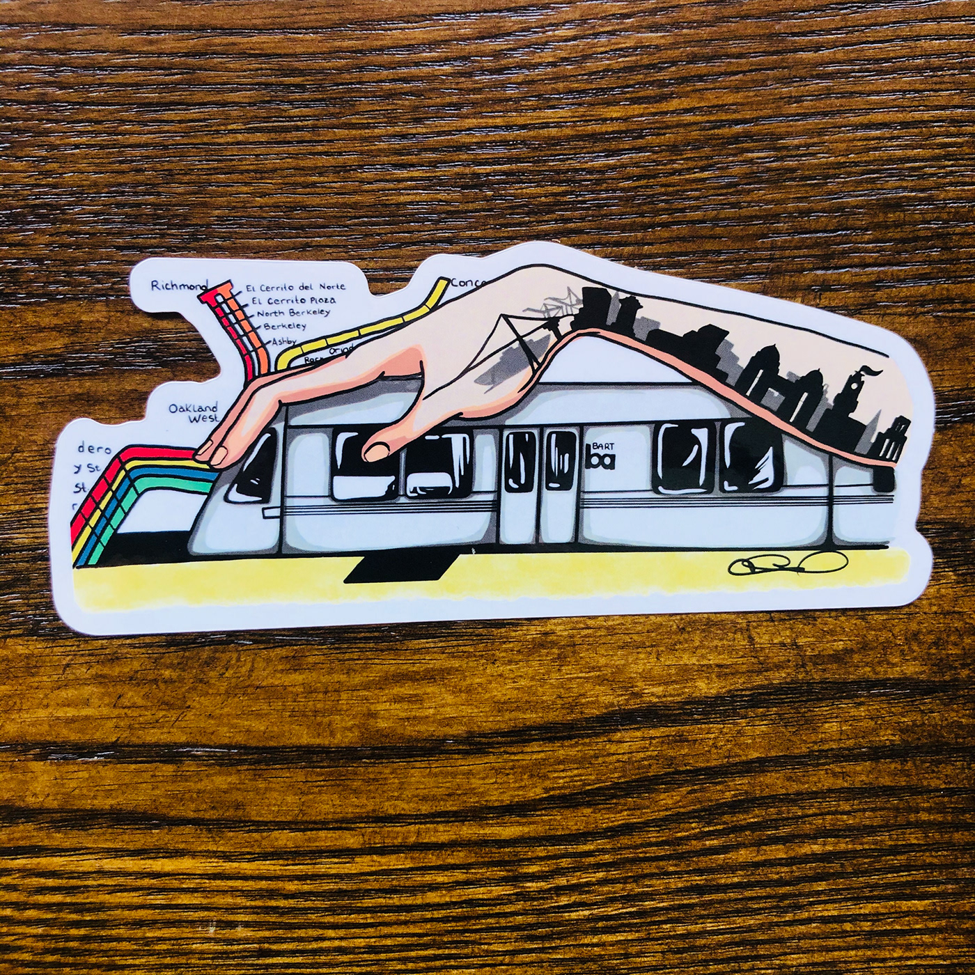 Bart bay area Digital Art  Illustrator oakland stickers trains