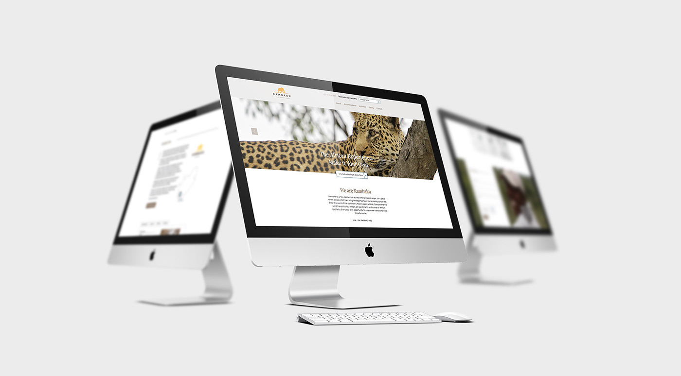 kambaku Safari lodge Rebrand Web Design  Website UI ux digital design Responsive Design logo