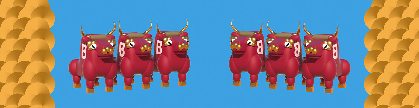 3D 3d art animal Character design  chinese cny graphic design  ILLUSTRATION  new typography design