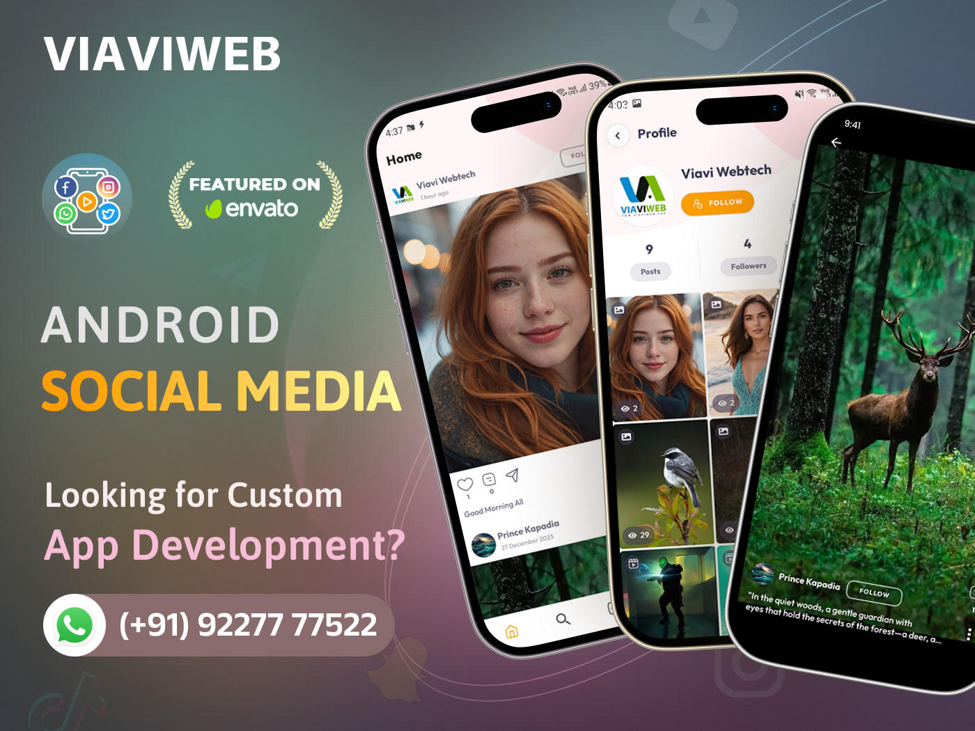 website development codecanyon viaviweb Android App Development android native app envato market Laravel Framework viaviwebtech