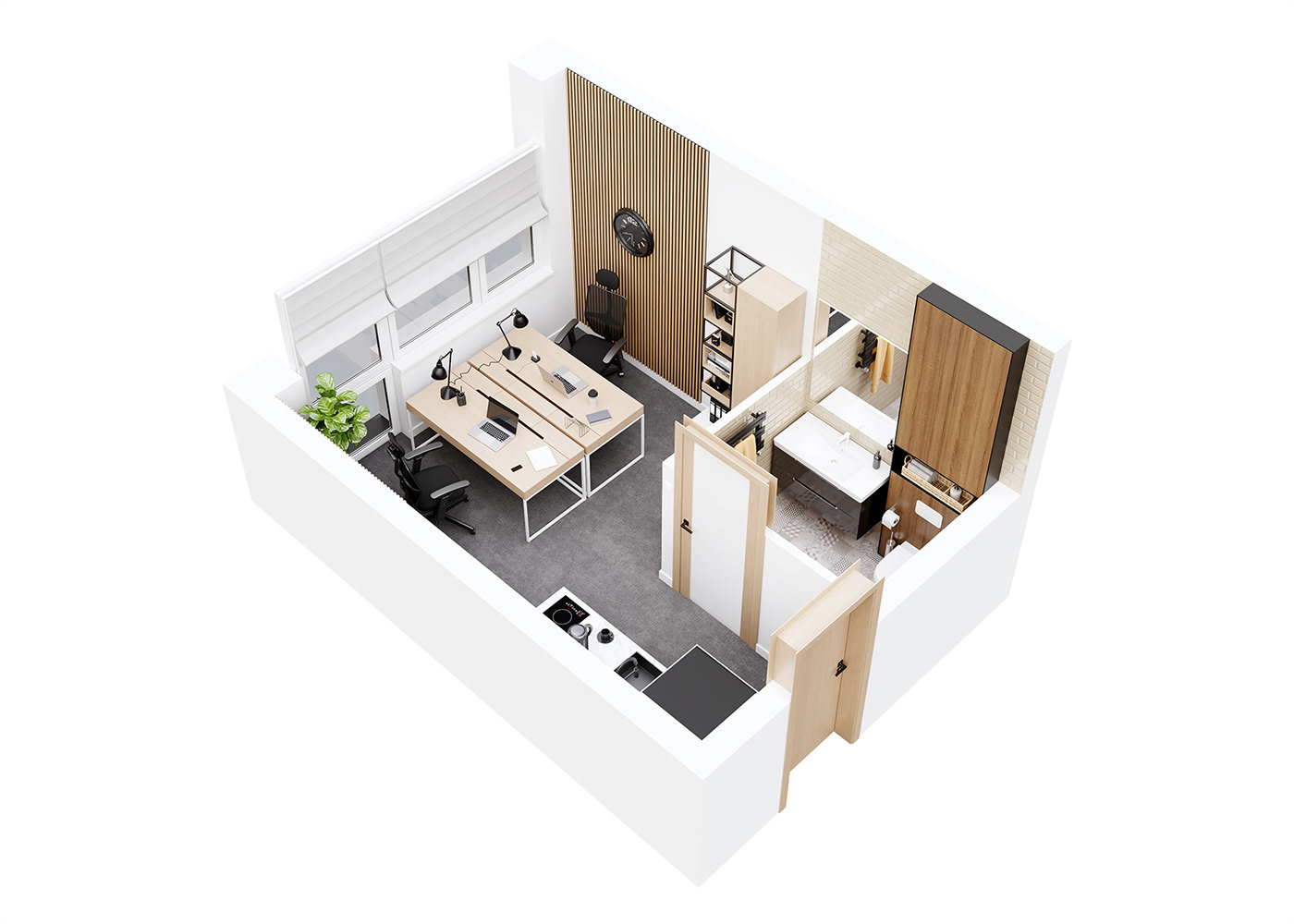 3D cgiart visualization visualizations interior design  homeoffice 3dsmax rendering Rendering Services Wizualizacje