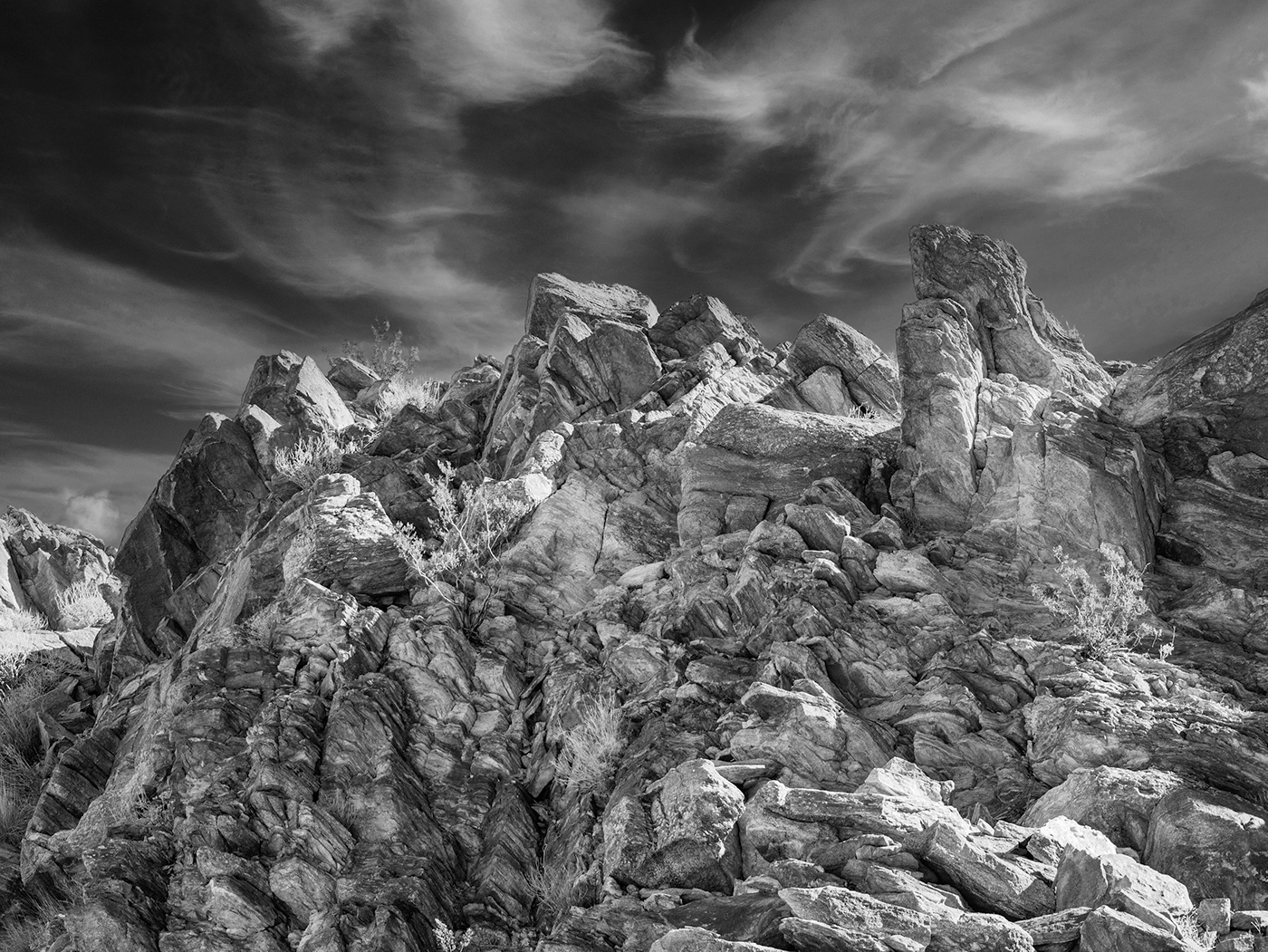 Landscape black and white rocks Nature mountains