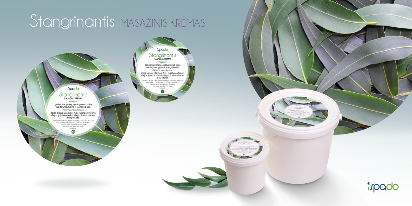 massage cream plants natural Label Spa for beauty