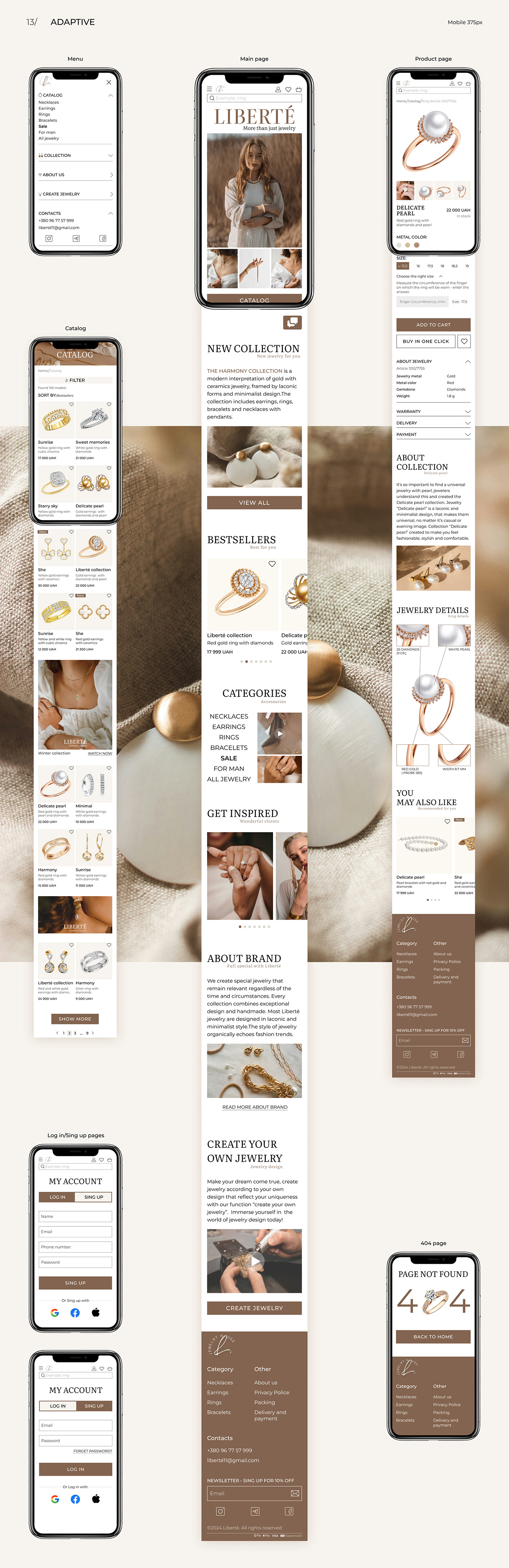E COMMERCE Website UI/UX jewelry design online store Web Design  Figma