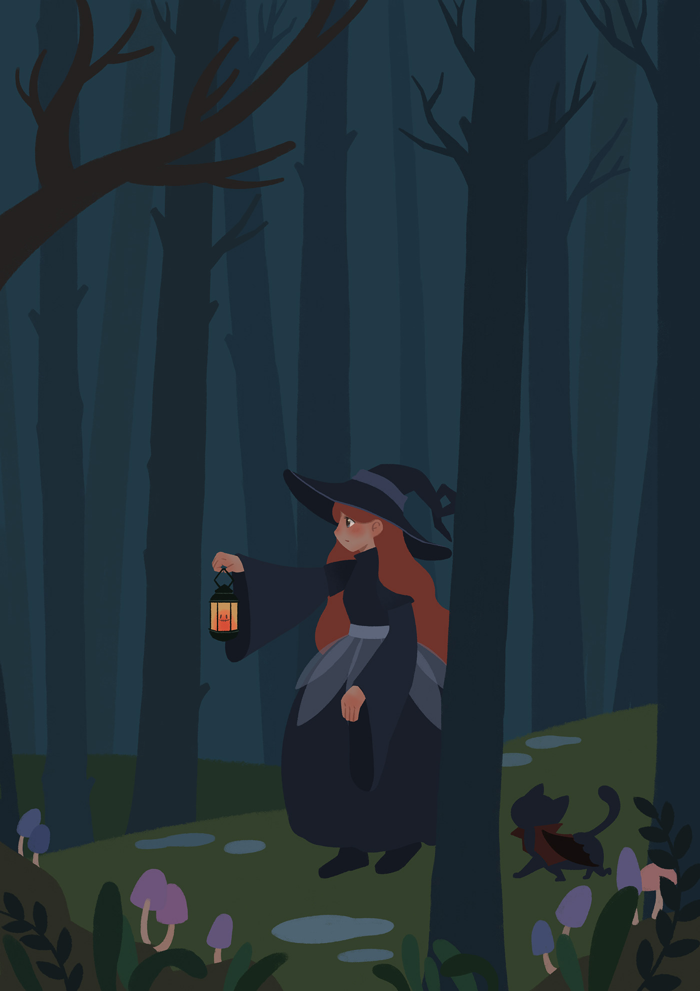 forest ILLUSTRATION  witch 女巫 插画 森林
