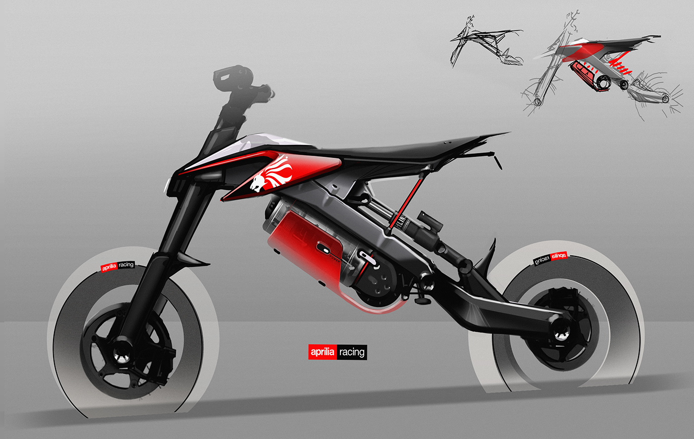 motorcycle Drawing  design rendering Fun transportation doodle school industrialdesign