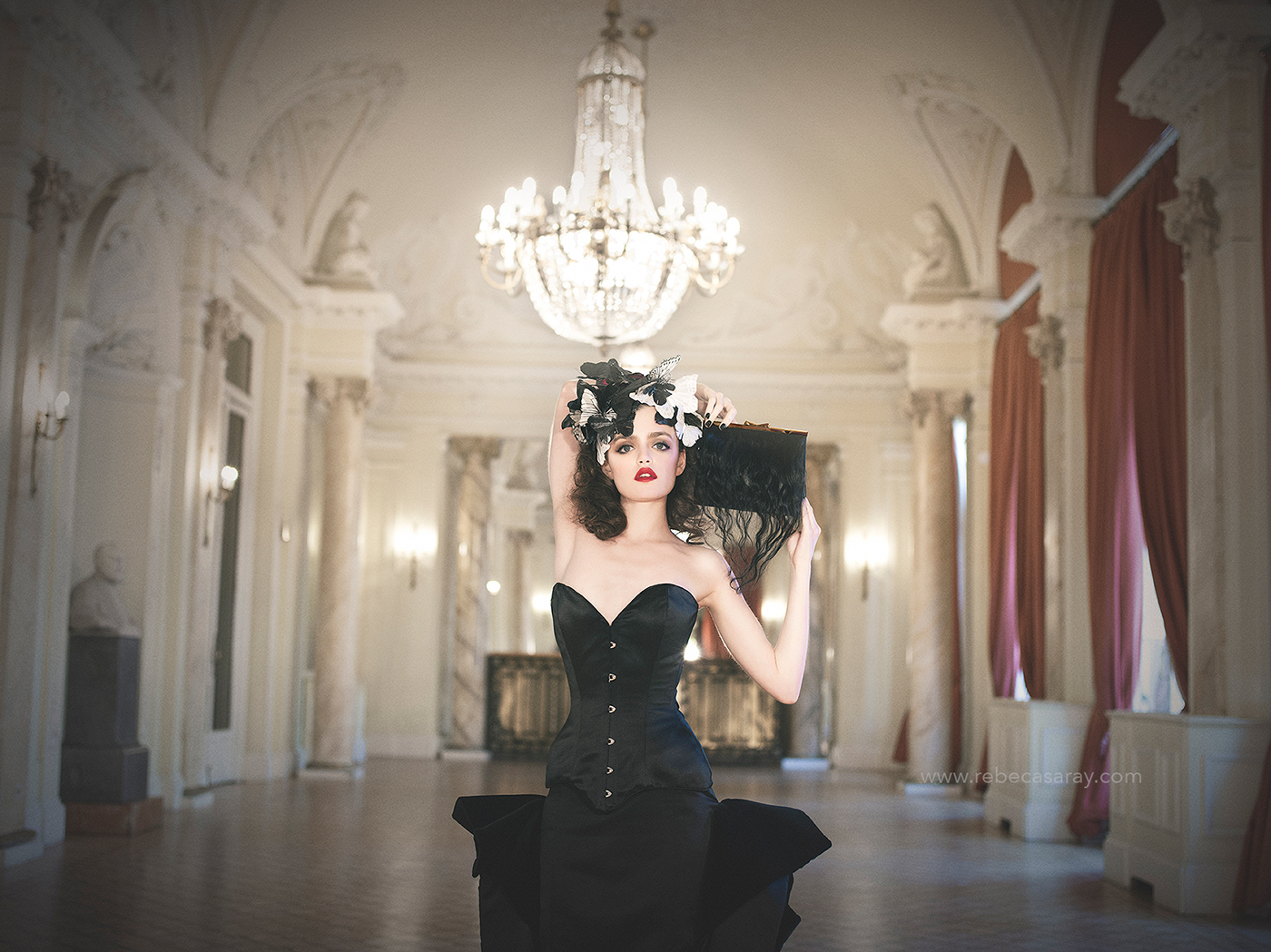 bag make-up beauty vintage fantasy girl Haute couture romantic decadent White rebeca saray bowens Pentax