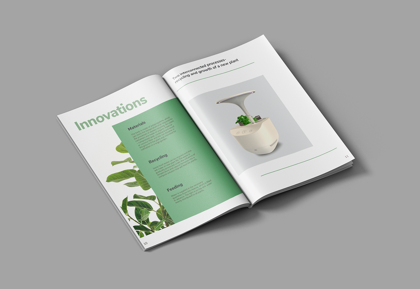 Layout smart garden graphic design  industrial design  plants herbs green magazine