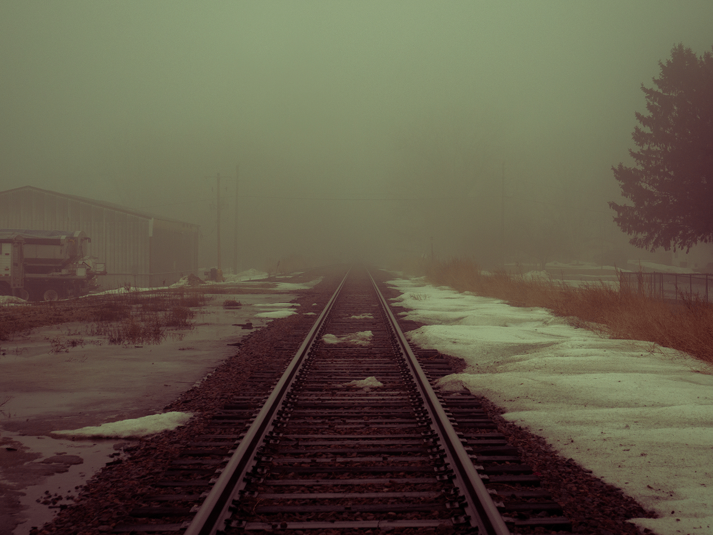 aesthetic atmosphere fog liminal midwest mood rural winter anxiety