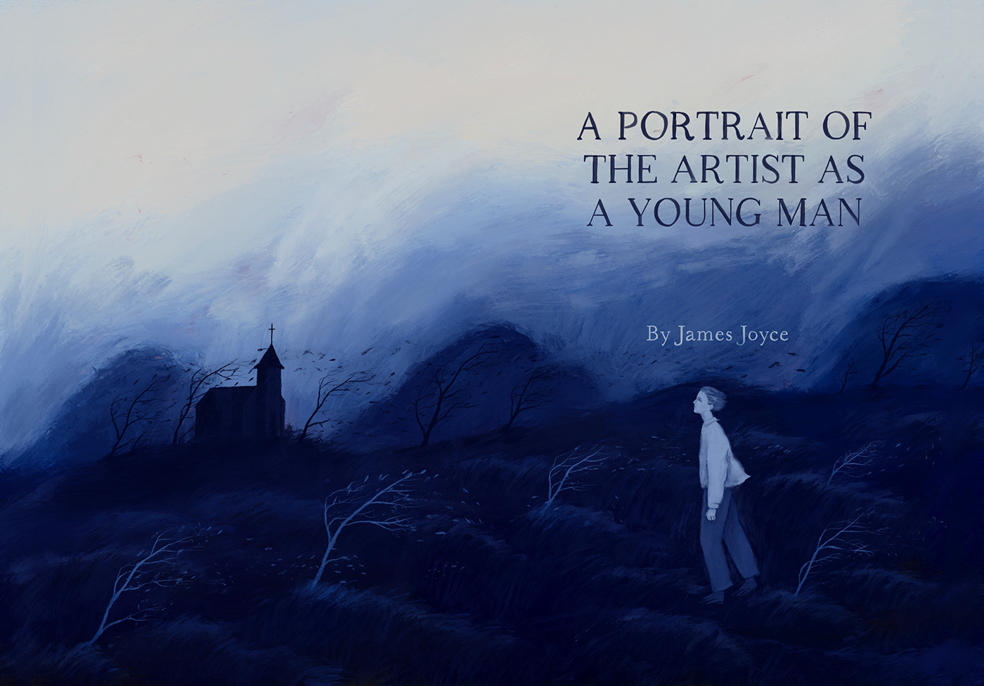 book illustration cover digital Drawing  ILLUSTRATION  james joyce joyce muravski oil pastel